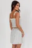 Palmas Hook & Eye Lace Trim Top Floral Blue sold by Selfie Leslie