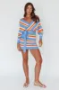 Cameo Batwing Knit Dress Striped Blue sold by Selfie Leslie