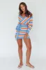 Cameo Batwing Knit Dress Striped Blue sold by Selfie Leslie