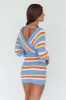 Cameo Batwing Knit Dress Striped Blue sold by Selfie Leslie