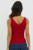 Off-Duty V-Neck Ribbed Knit Top Maroon sold by Selfie Leslie