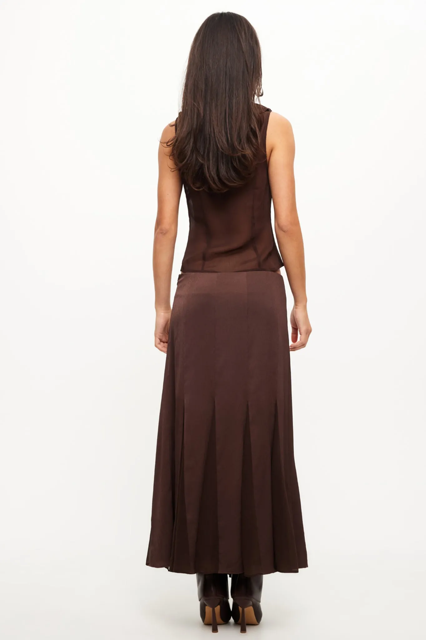 LIONESS Rose Ruffle Top Chocolate sold by Selfie Leslie product image thumbnail 5