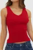 Off-Duty V-Neck Ribbed Knit Top Maroon sold by Selfie Leslie
