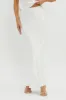 Rose Garden Satin Maxi Skirt White sold by Selfie Leslie