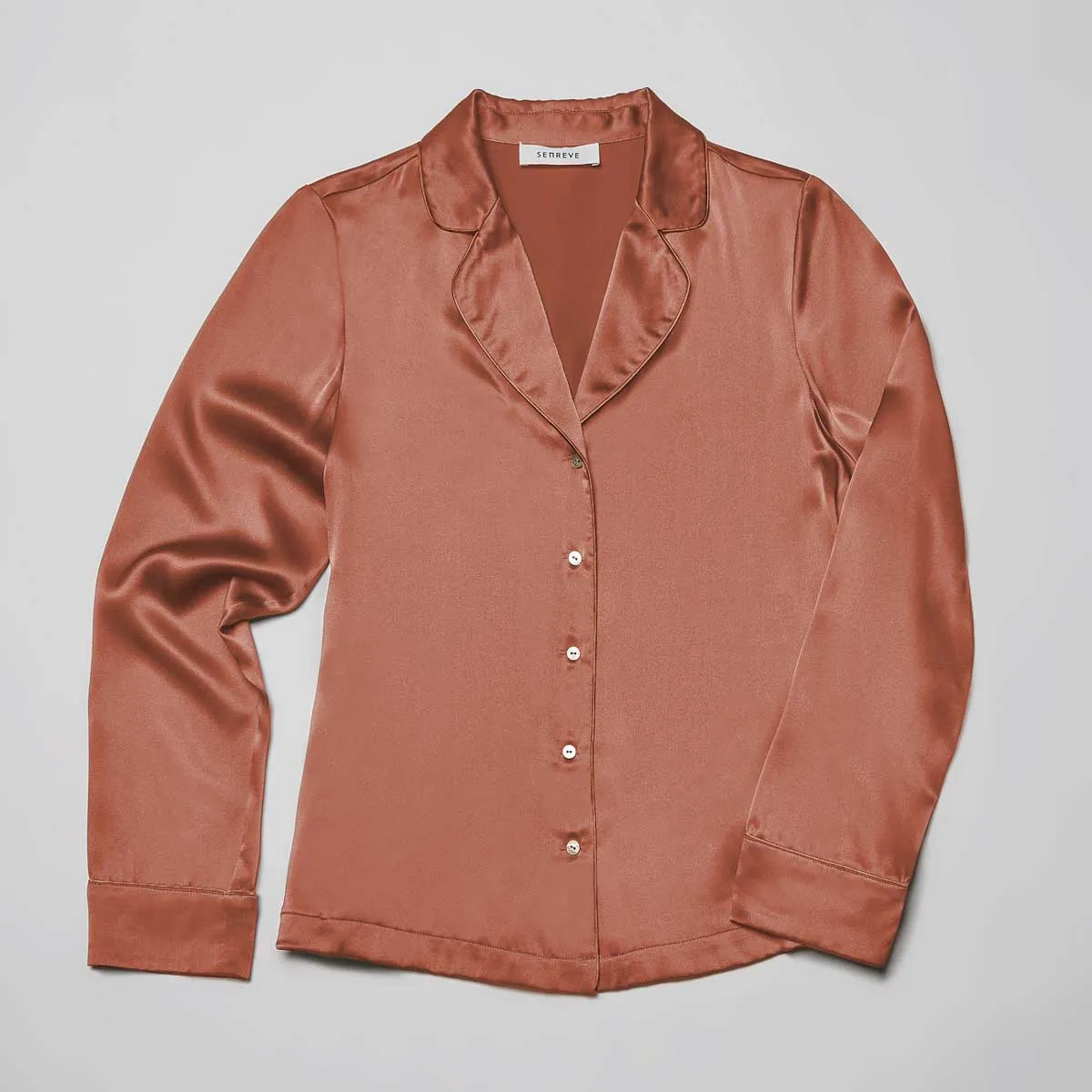 Last Chance | Luna Silk Shirt sold by Senreve product image thumbnail 5