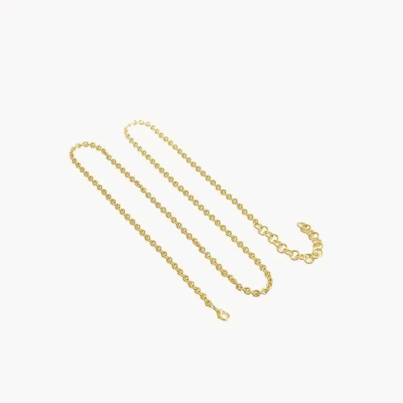 Perfectly Imperfect | Long Convertible Link Chain | Plated Brass sold by Senreve