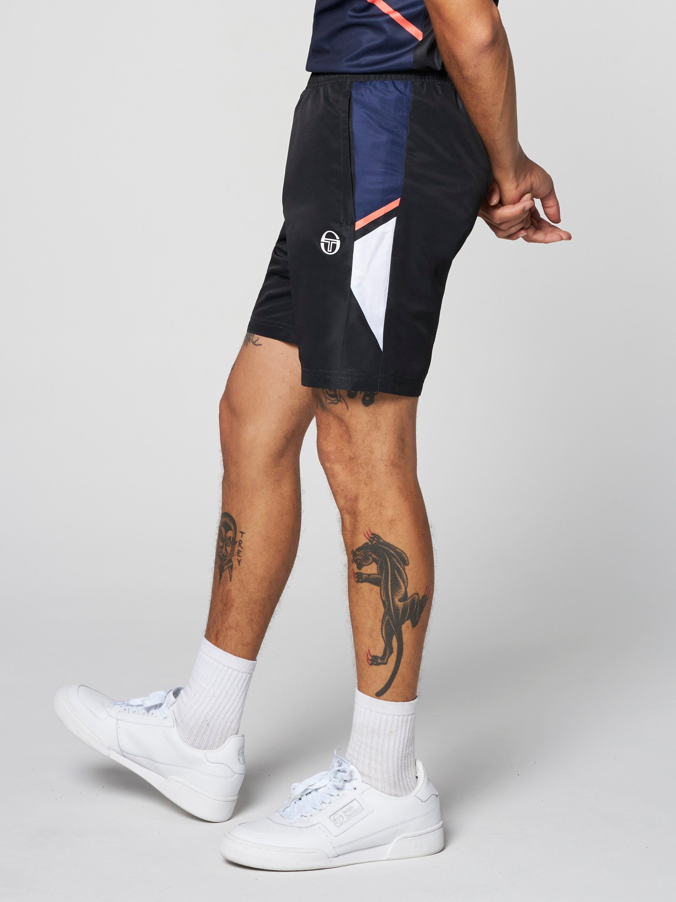 Scaleno Short- Black/ Navy sold by Sergio Tacchini