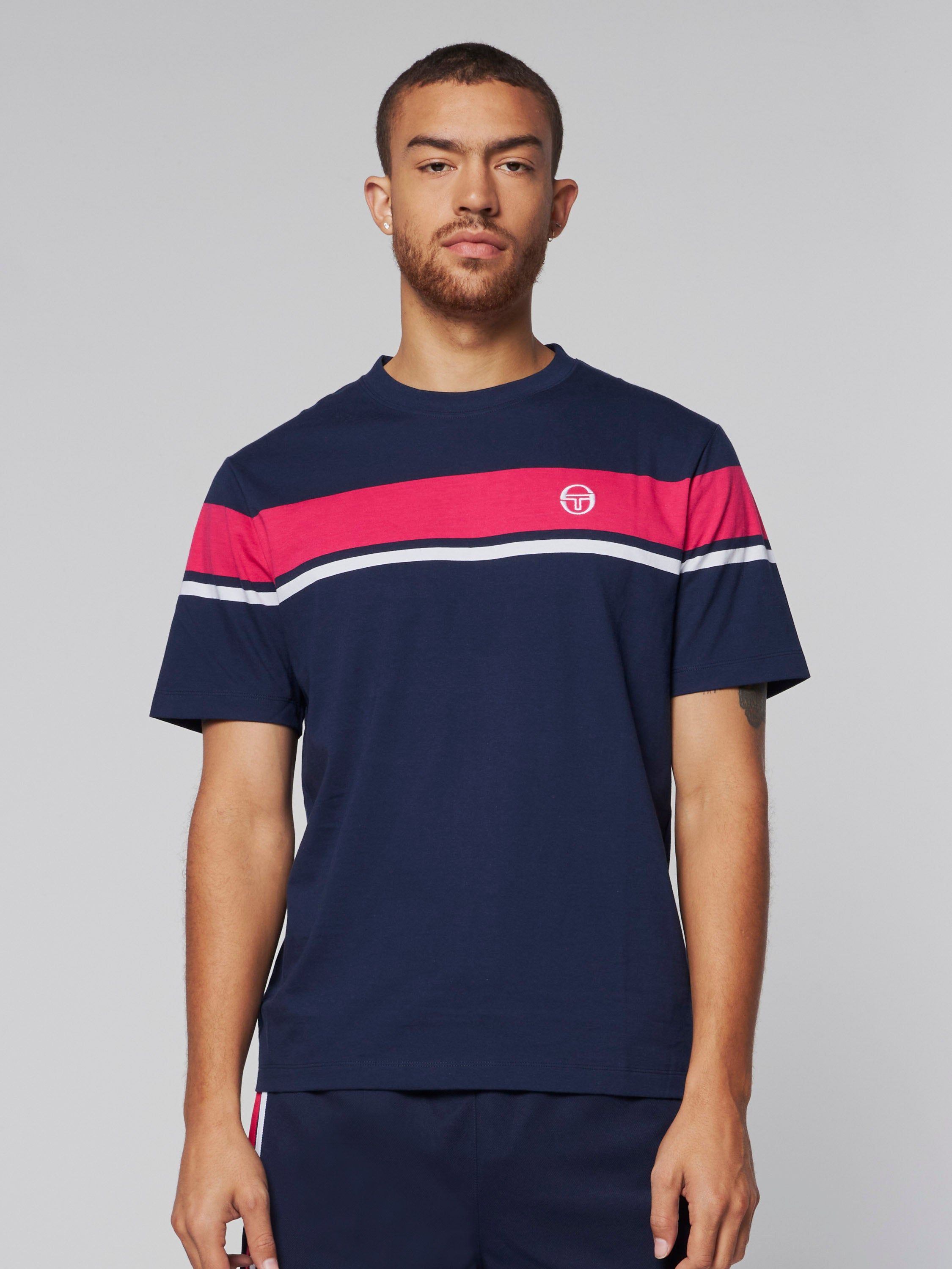 Damarindo T-Shirt- Maritime Blue/ Rasberry sold by Sergio Tacchini