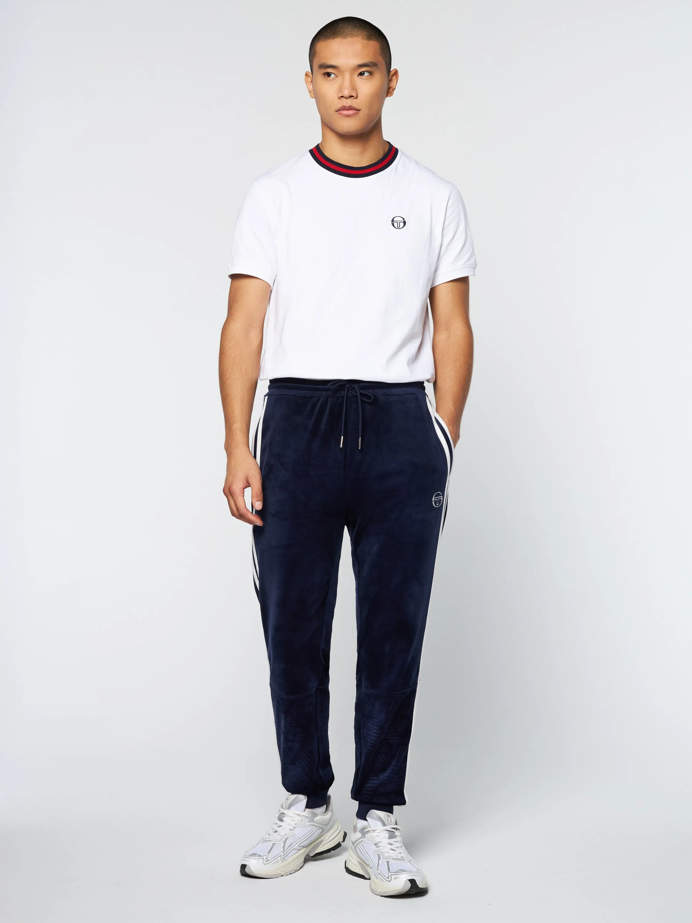 Debossed Damarindo Velour Track Pant- Maritime Blue sold by Sergio Tacchini product image thumbnail 3
