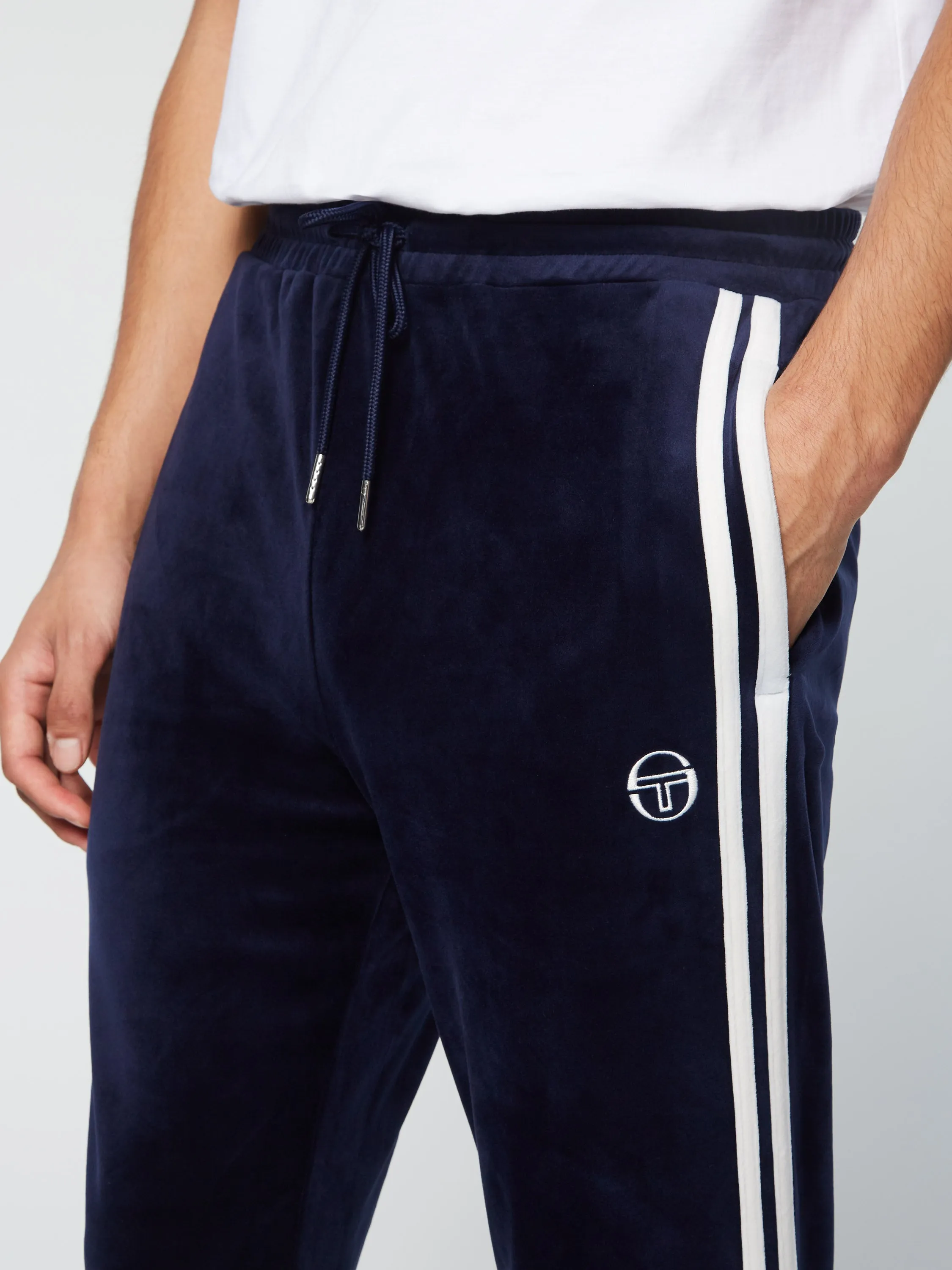 Debossed Damarindo Velour Track Pant- Maritime Blue sold by Sergio Tacchini product image thumbnail 5