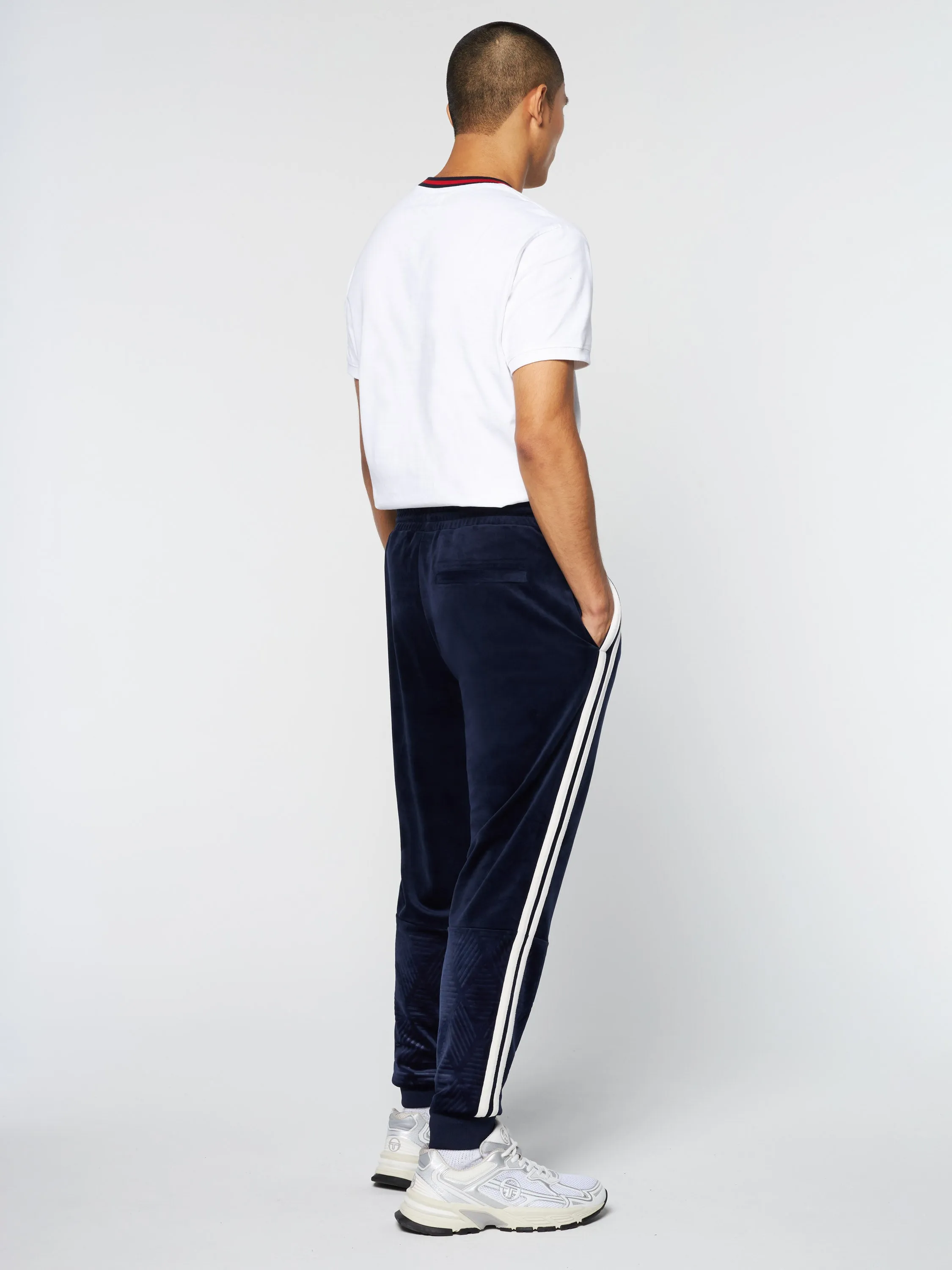Debossed Damarindo Velour Track Pant- Maritime Blue sold by Sergio Tacchini product image thumbnail 4