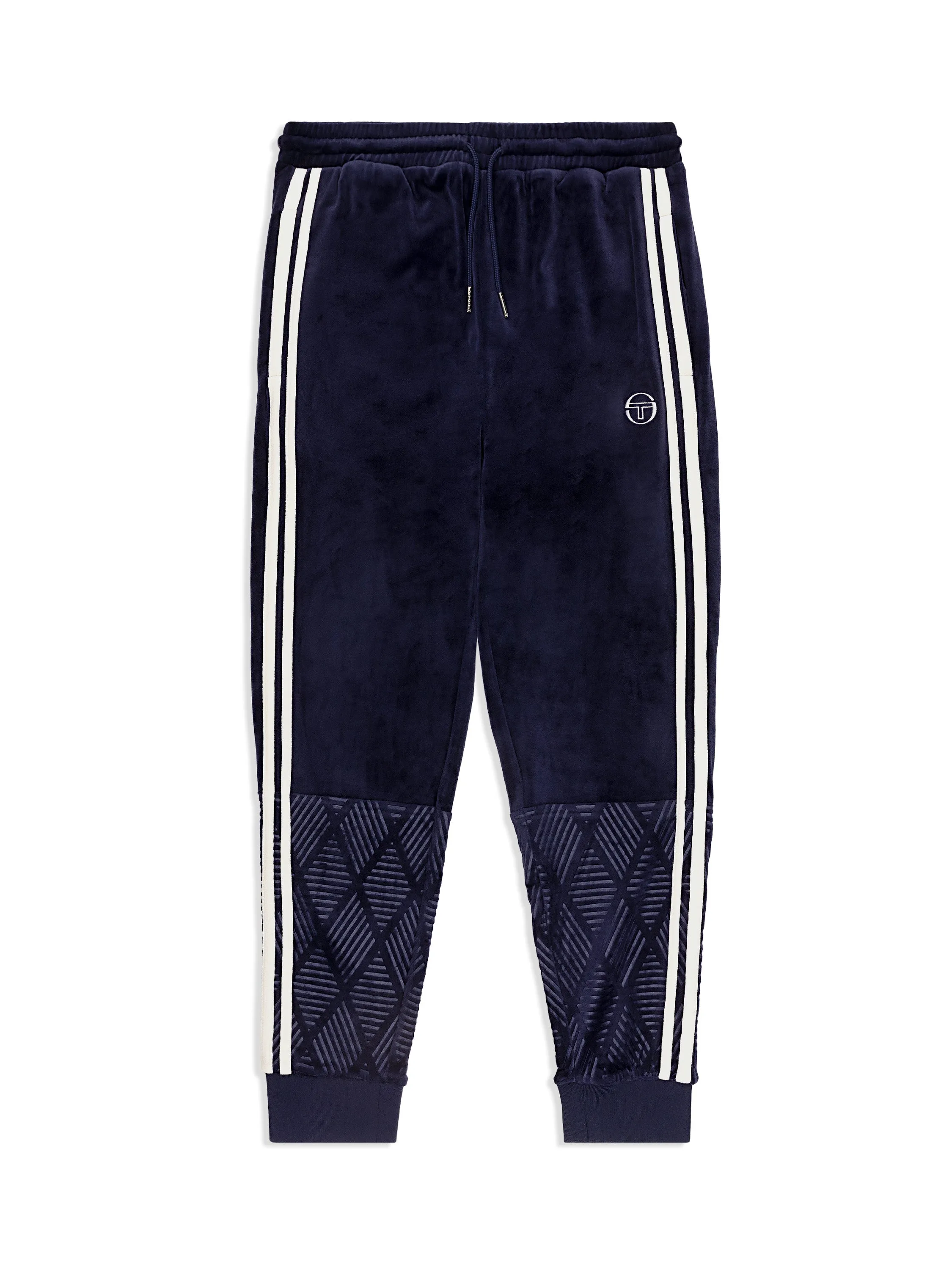 Debossed Damarindo Velour Track Pant- Maritime Blue sold by Sergio Tacchini