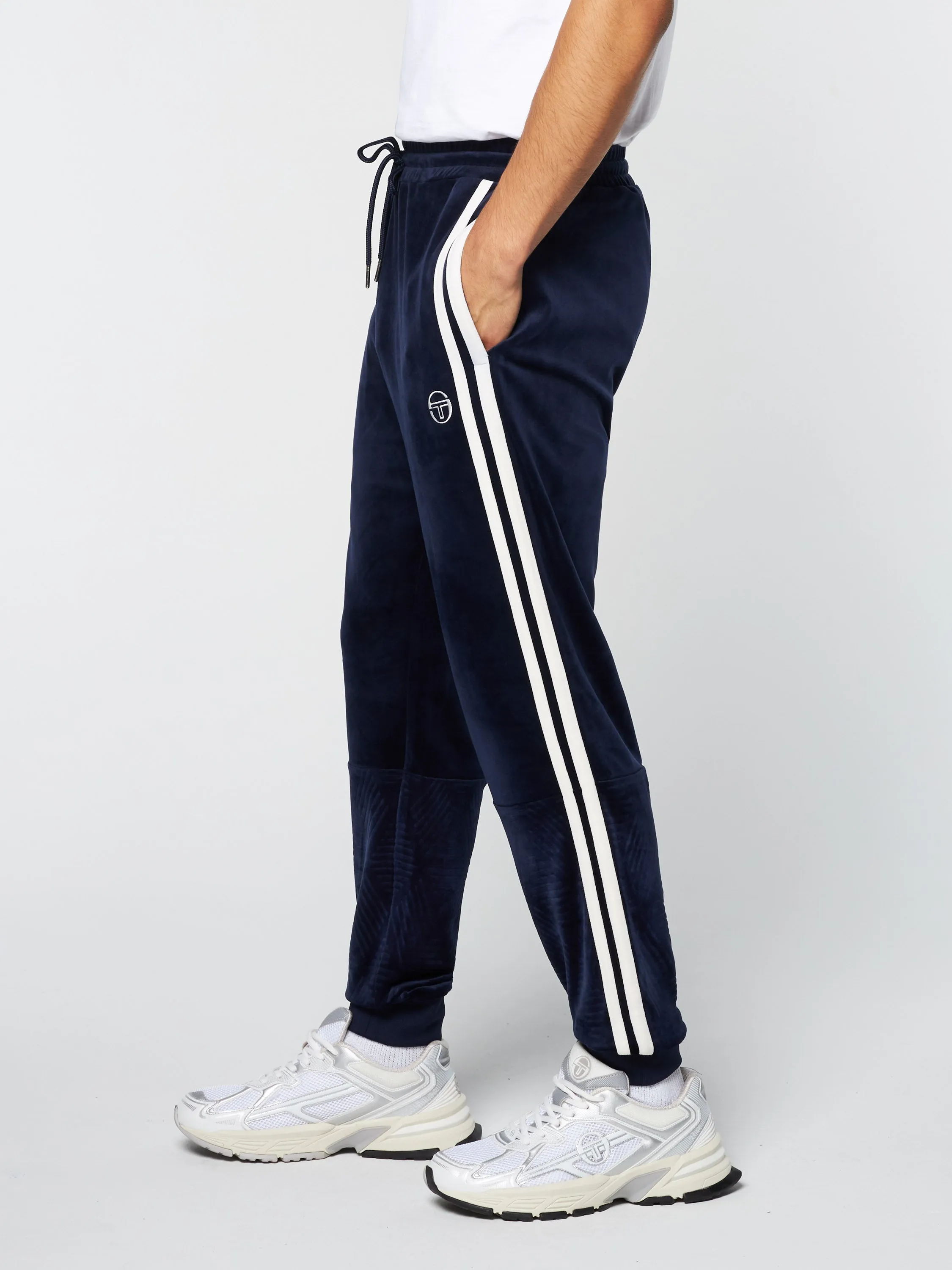 Debossed Damarindo Velour Track Pant- Maritime Blue sold by Sergio Tacchini product image thumbnail 2