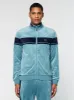 Debossed Damarindo Velour Track Jacket- Larkspur sold by Sergio Tacchini
