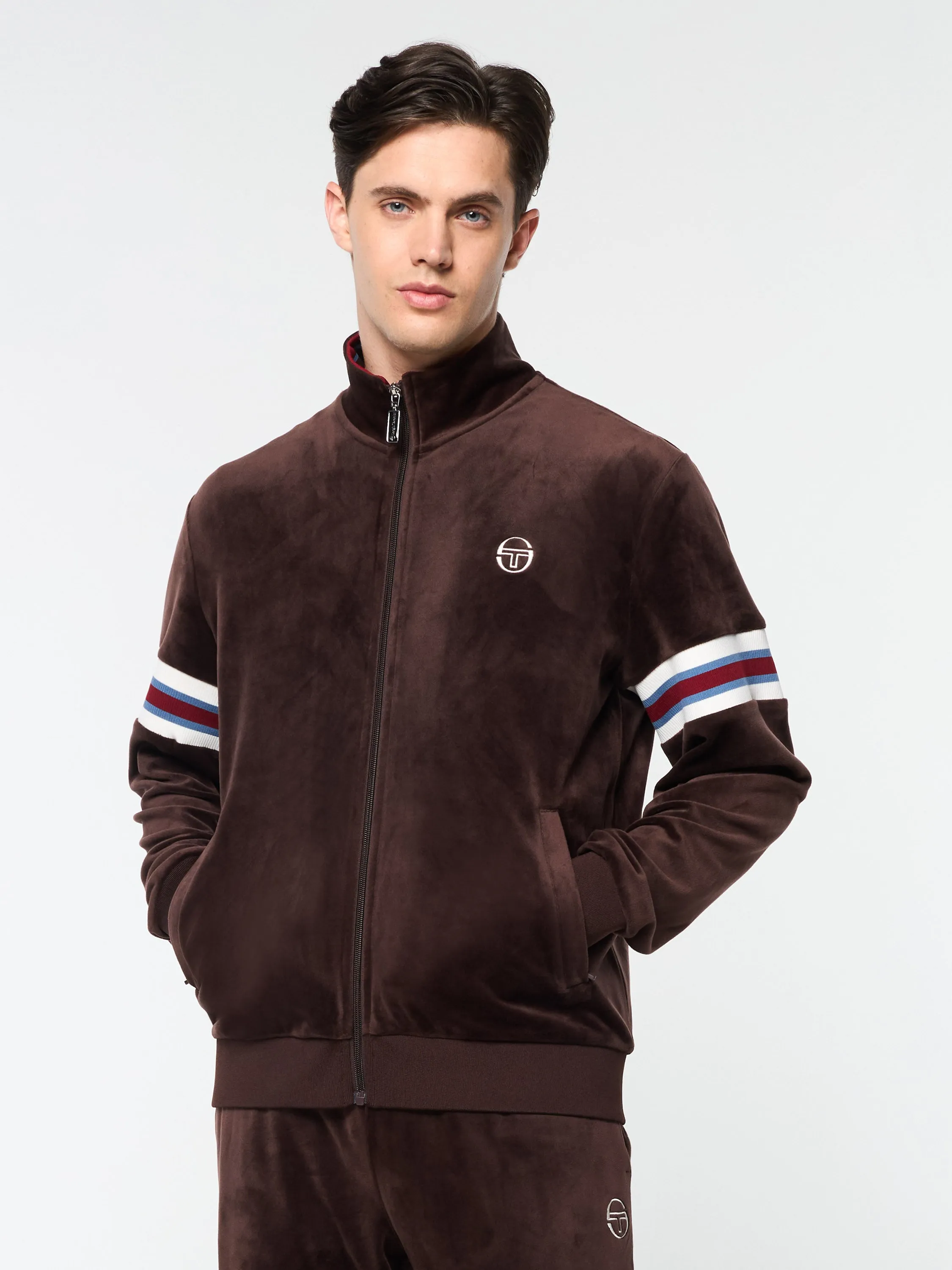 Ostuni Velour Track Jacket- Java sold by Sergio Tacchini product image thumbnail 4
