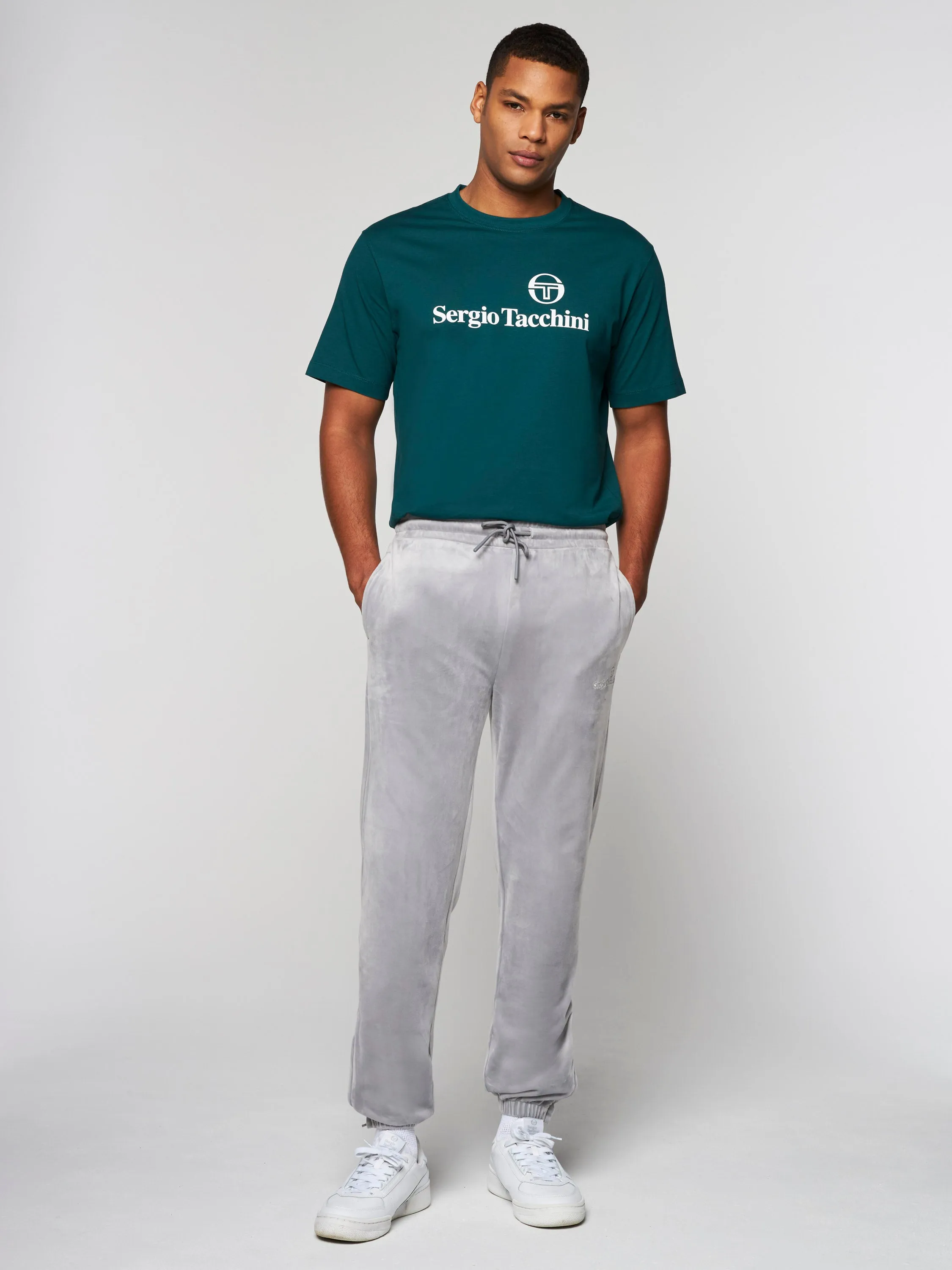 Scopeto Velour Pant- Sleet/ Gardenia sold by Sergio Tacchini product image thumbnail 3