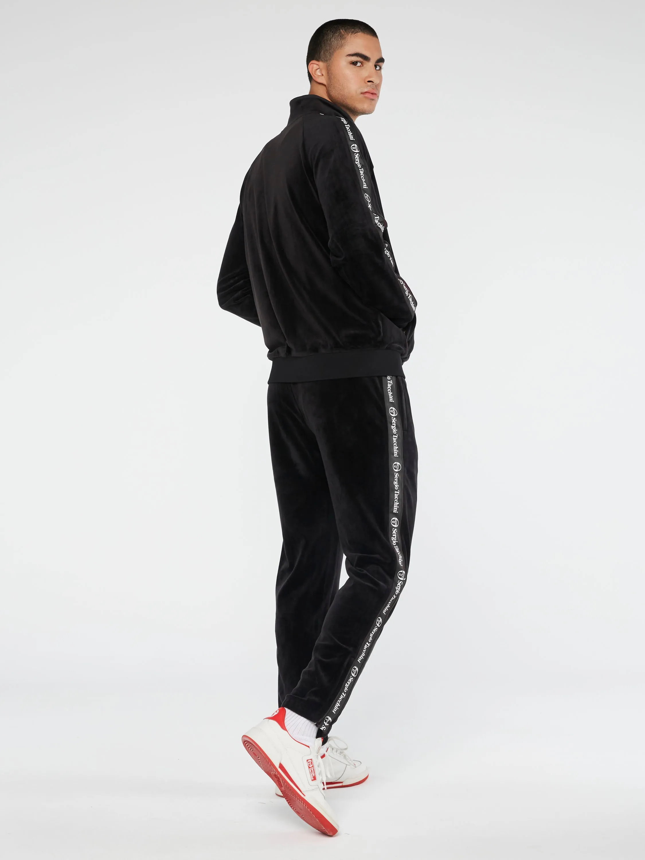 Logo Velour Track Jacket-Black sold by Sergio Tacchini product image thumbnail 3
