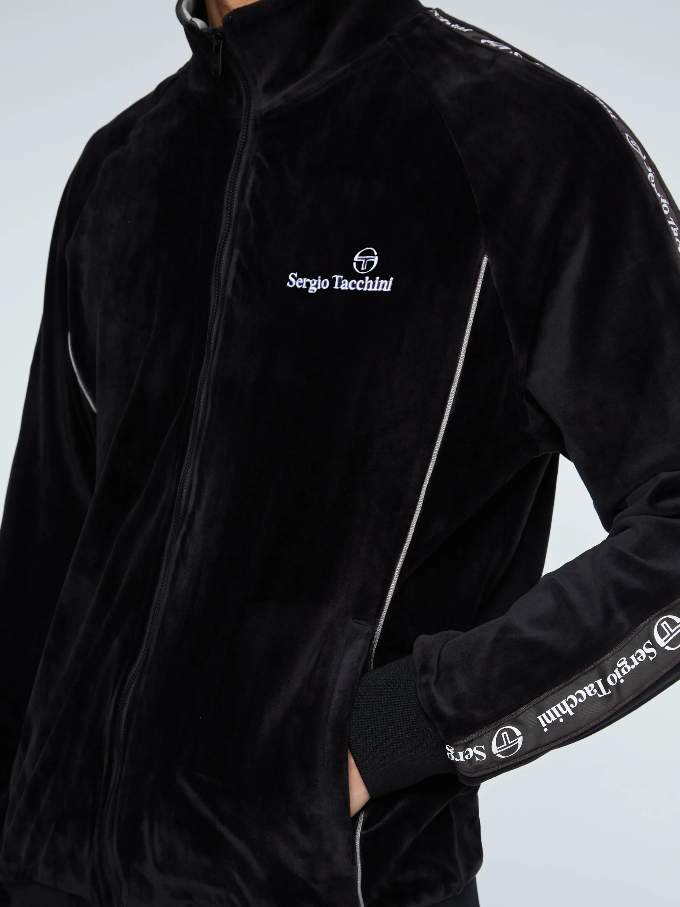 Logo Velour Track Jacket-Black sold by Sergio Tacchini product image thumbnail 4