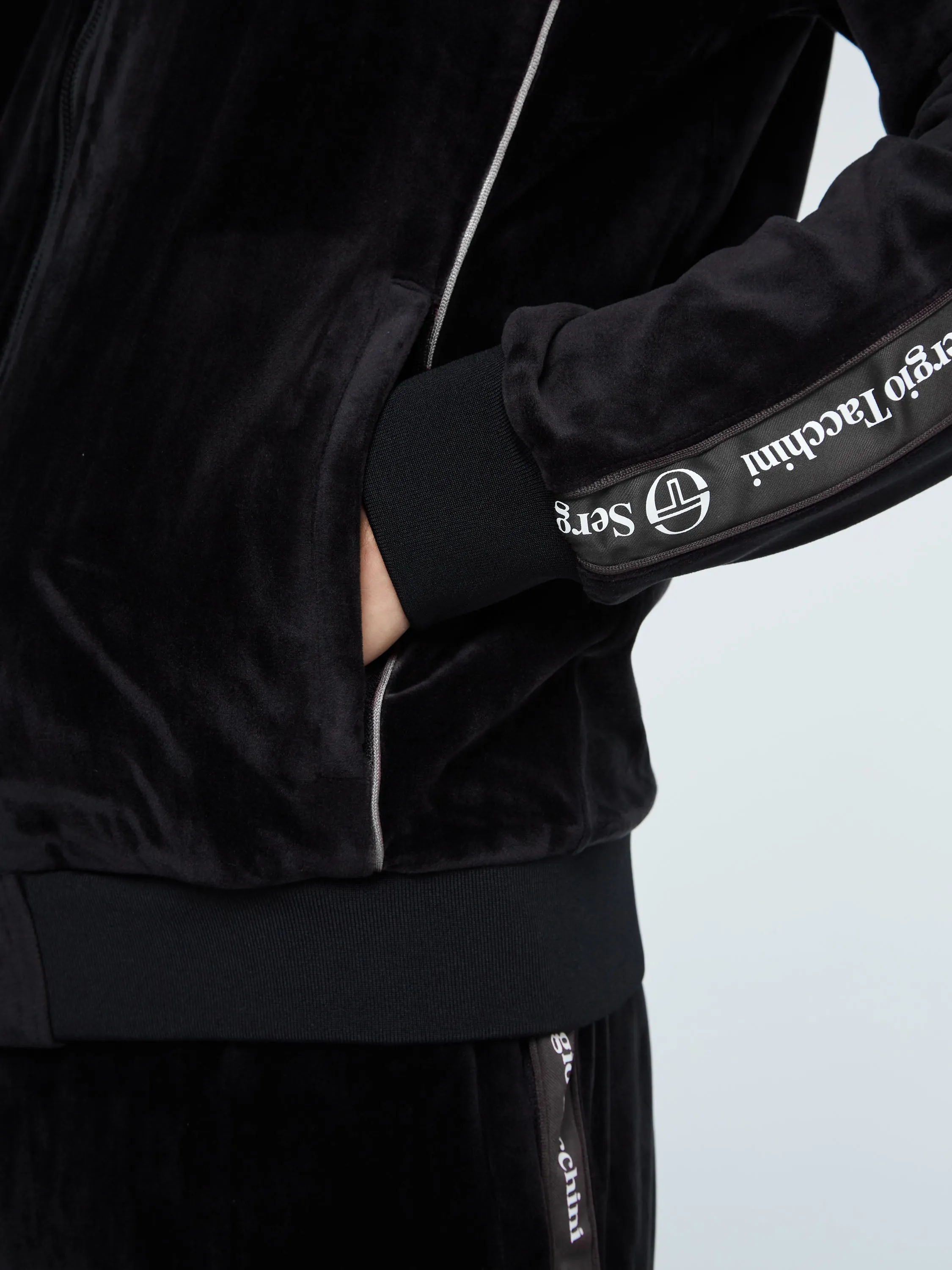 Logo Velour Track Jacket-Black sold by Sergio Tacchini product image thumbnail 5