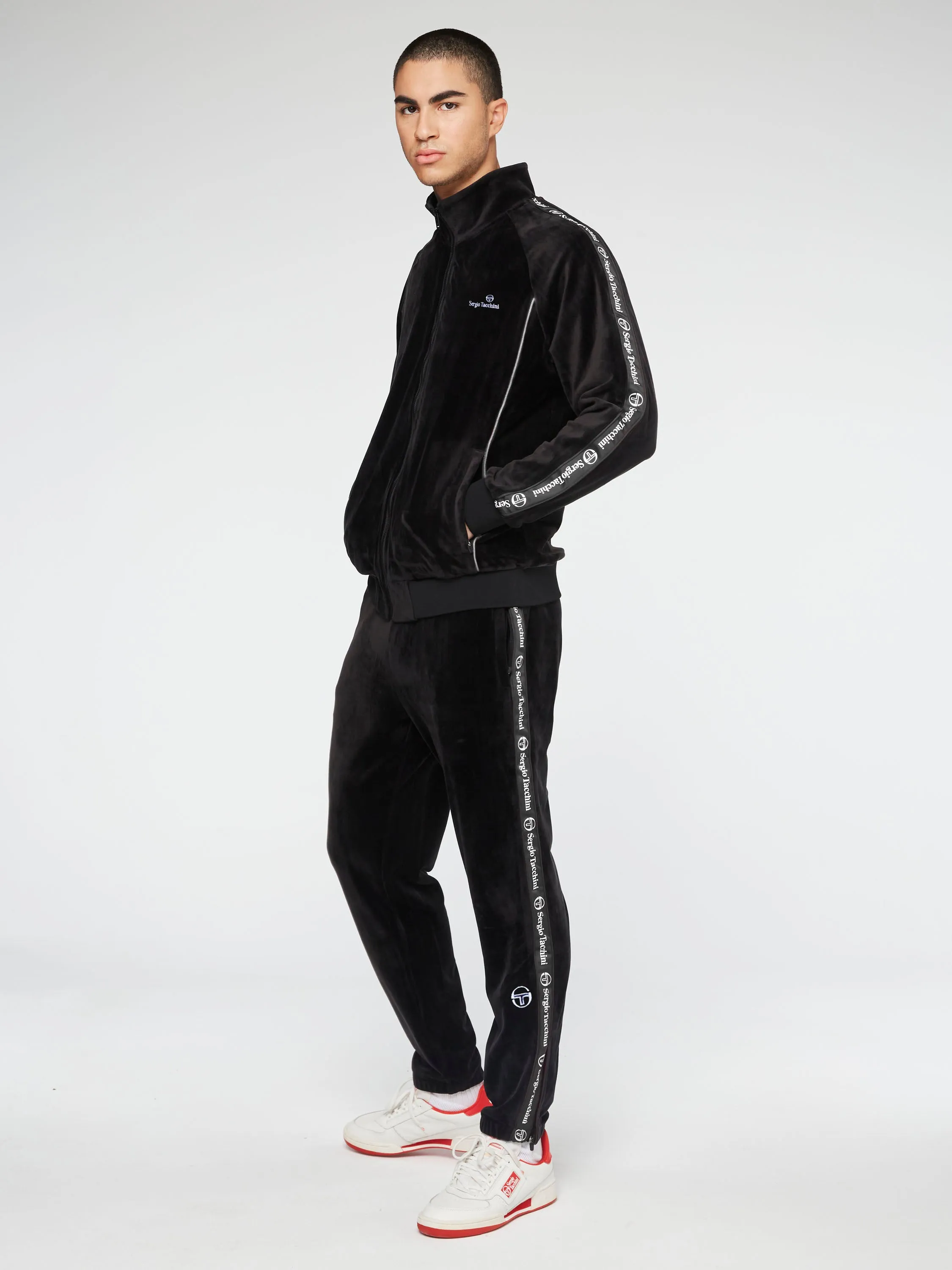 Logo Velour Track Jacket-Black sold by Sergio Tacchini product image thumbnail 2