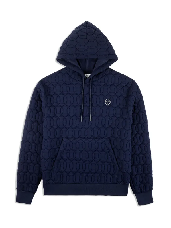 Aversa Quilted Hoodie- Maritime Blue sold by Sergio Tacchini