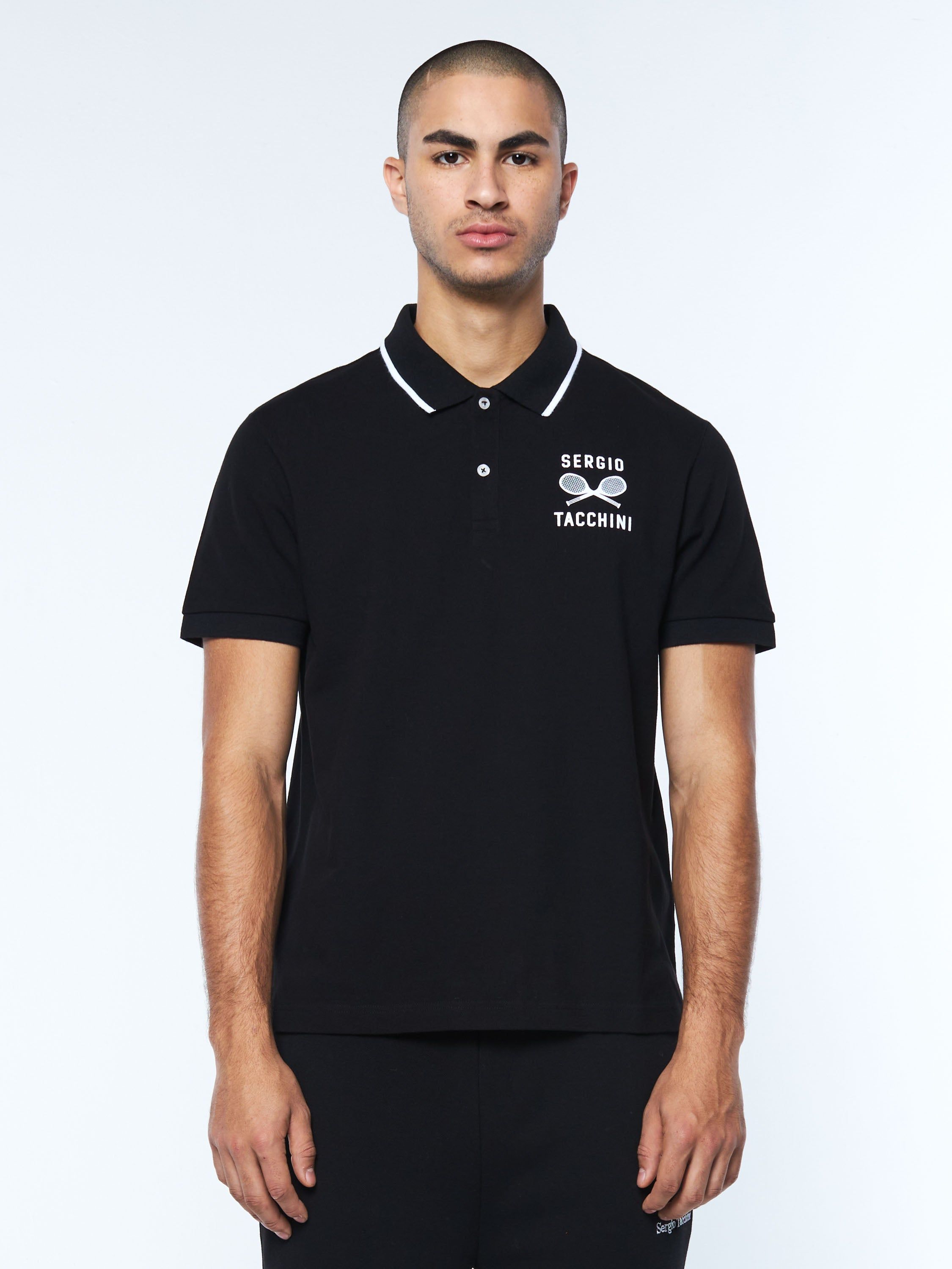 Retro Tennis Polo-Black sold by Sergio Tacchini