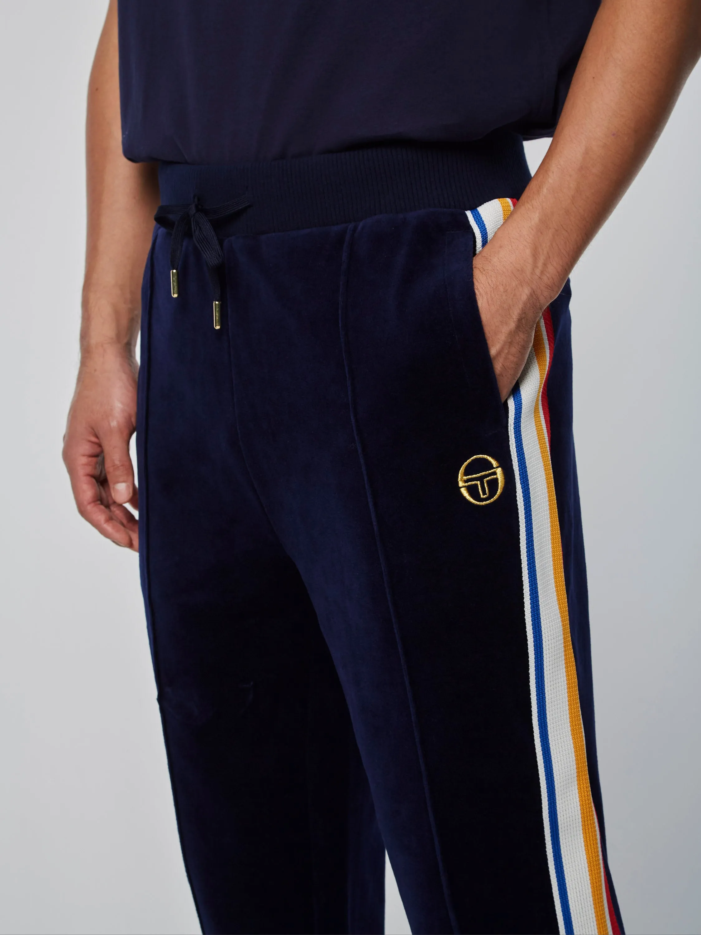 Goran Velour Track Pant Archivio- Maritime Blue sold by Sergio Tacchini product image thumbnail 4