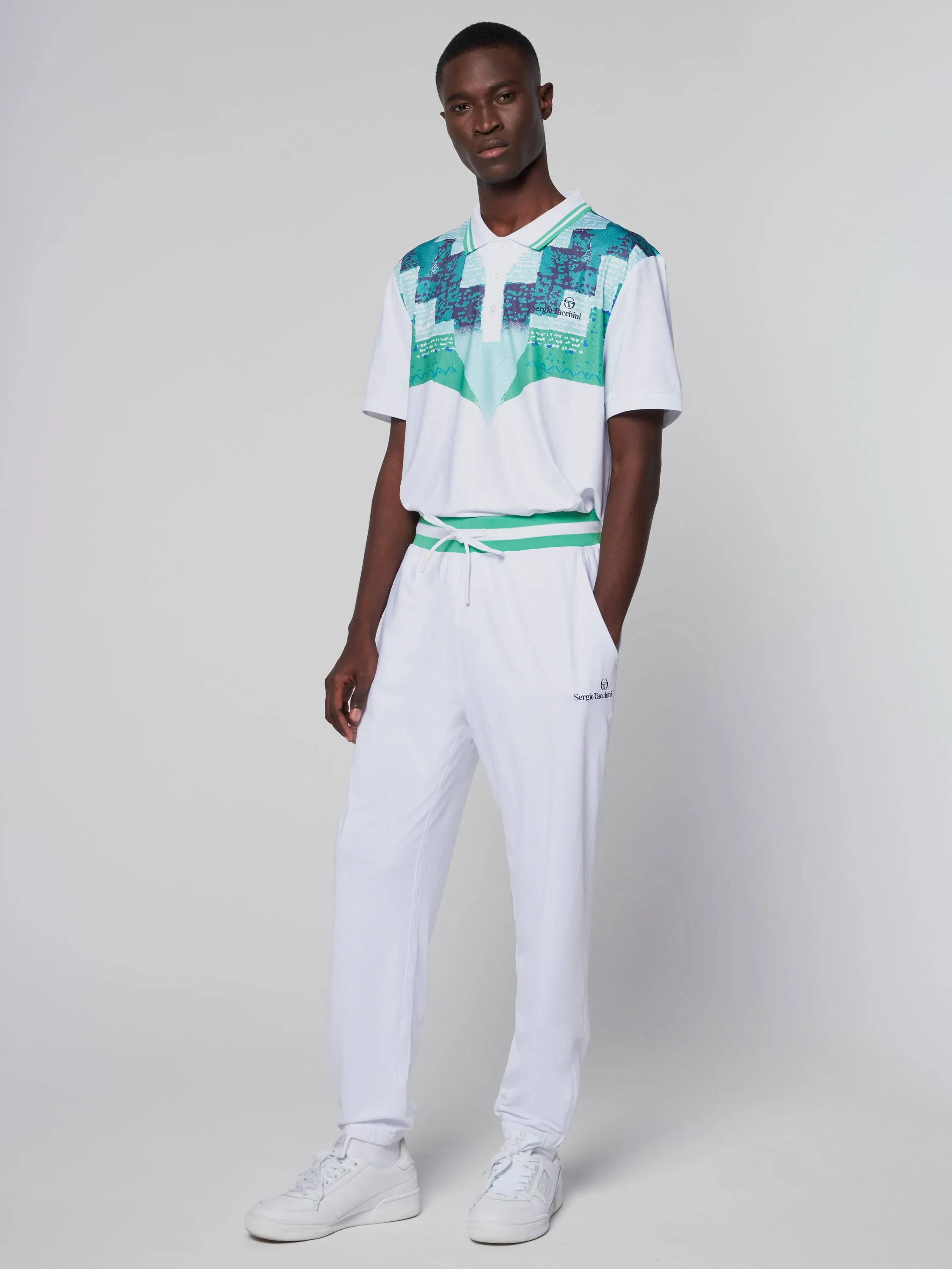 Corsico Track Pant- White/ Deep Mint sold by Sergio Tacchini product image thumbnail 2