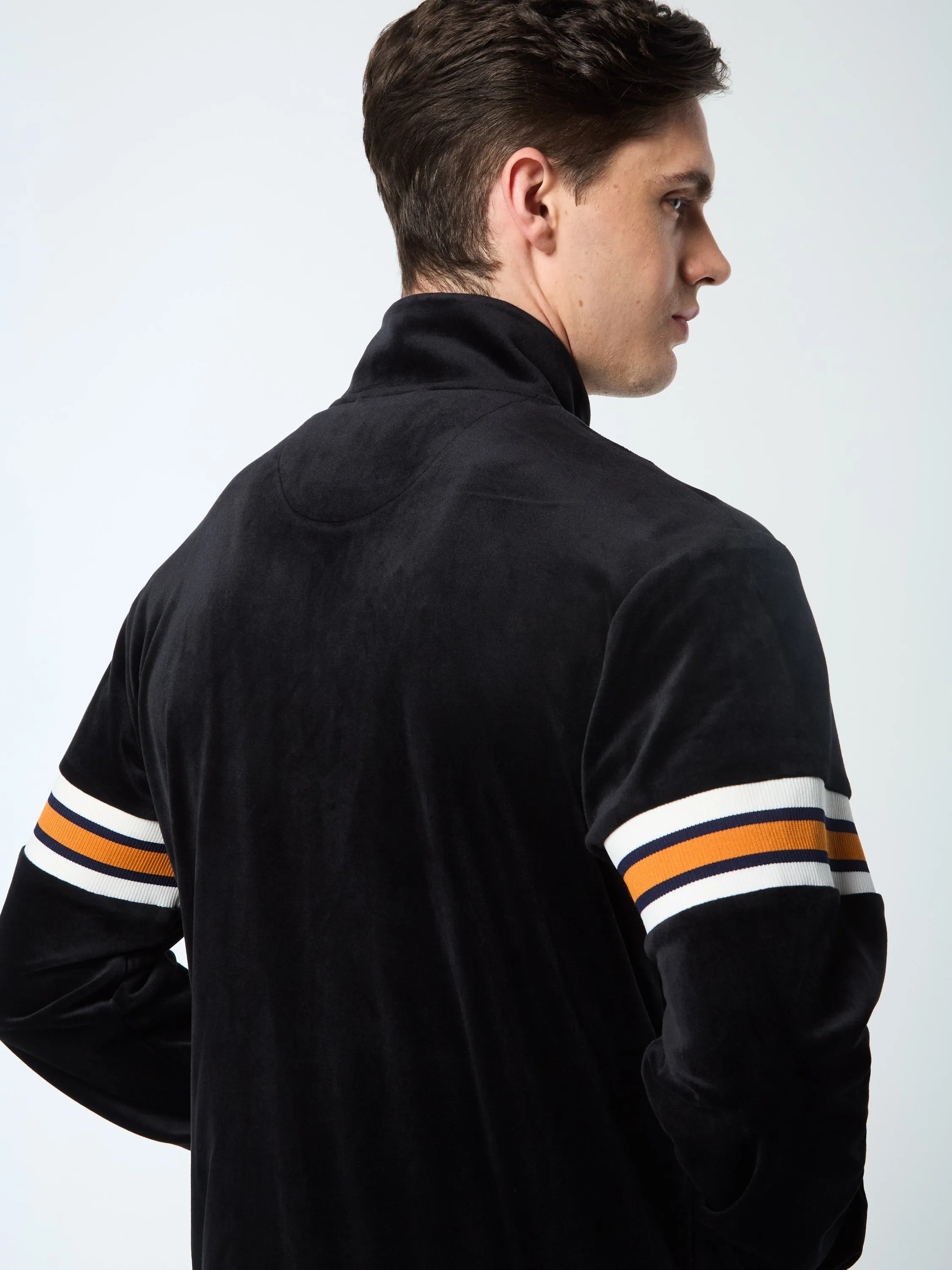Ostuni Velour Track Jacket- Black Beauty sold by Sergio Tacchini product image thumbnail 5