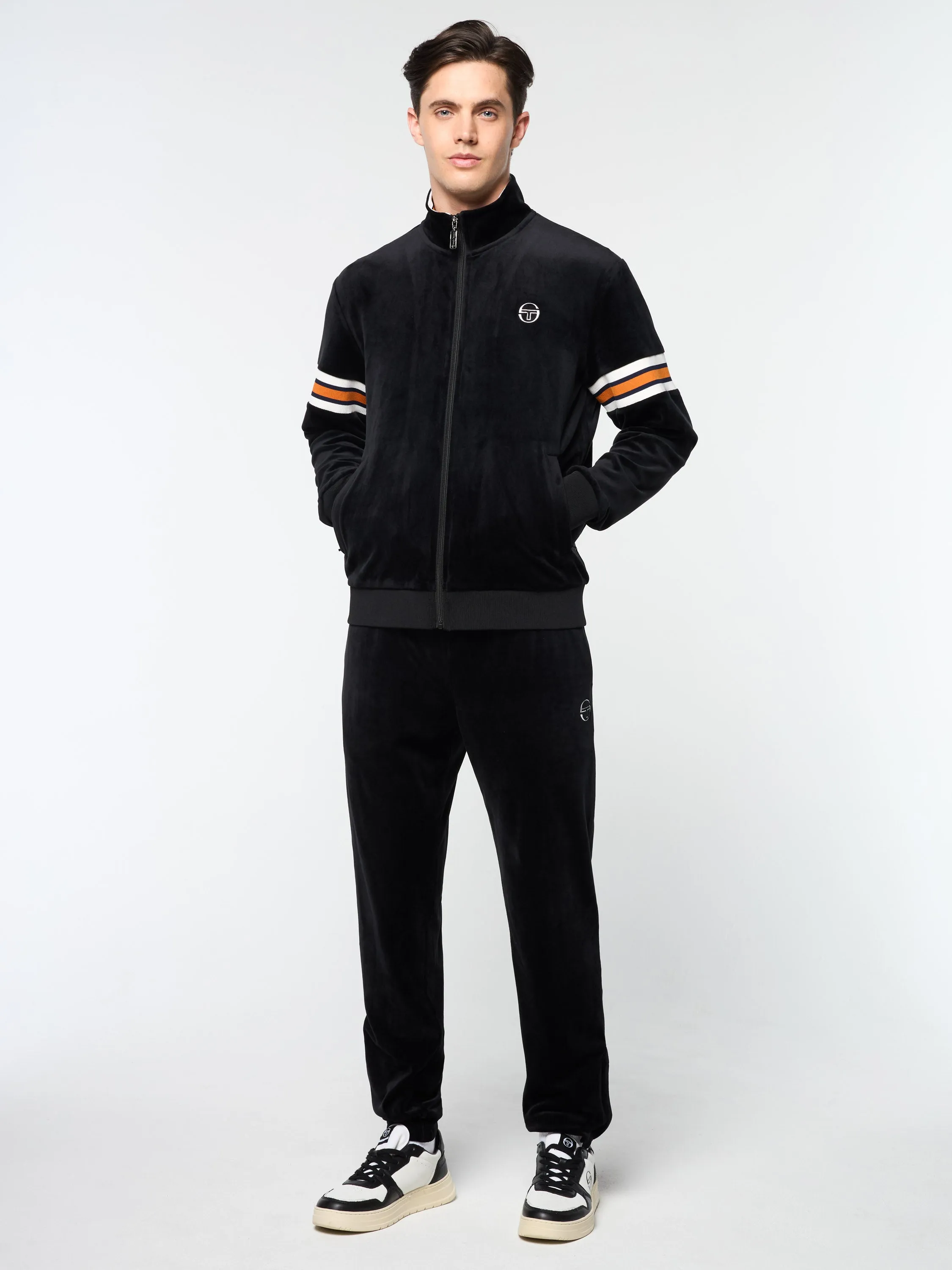 Ostuni Velour Track Jacket- Black Beauty sold by Sergio Tacchini product image thumbnail 2