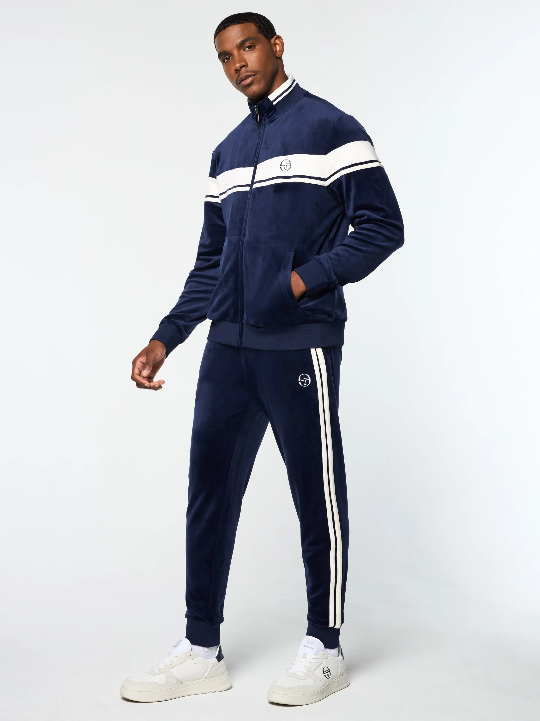 Damarindo Velour Track Jacket- Maritime Blue sold by Sergio Tacchini product image thumbnail 5