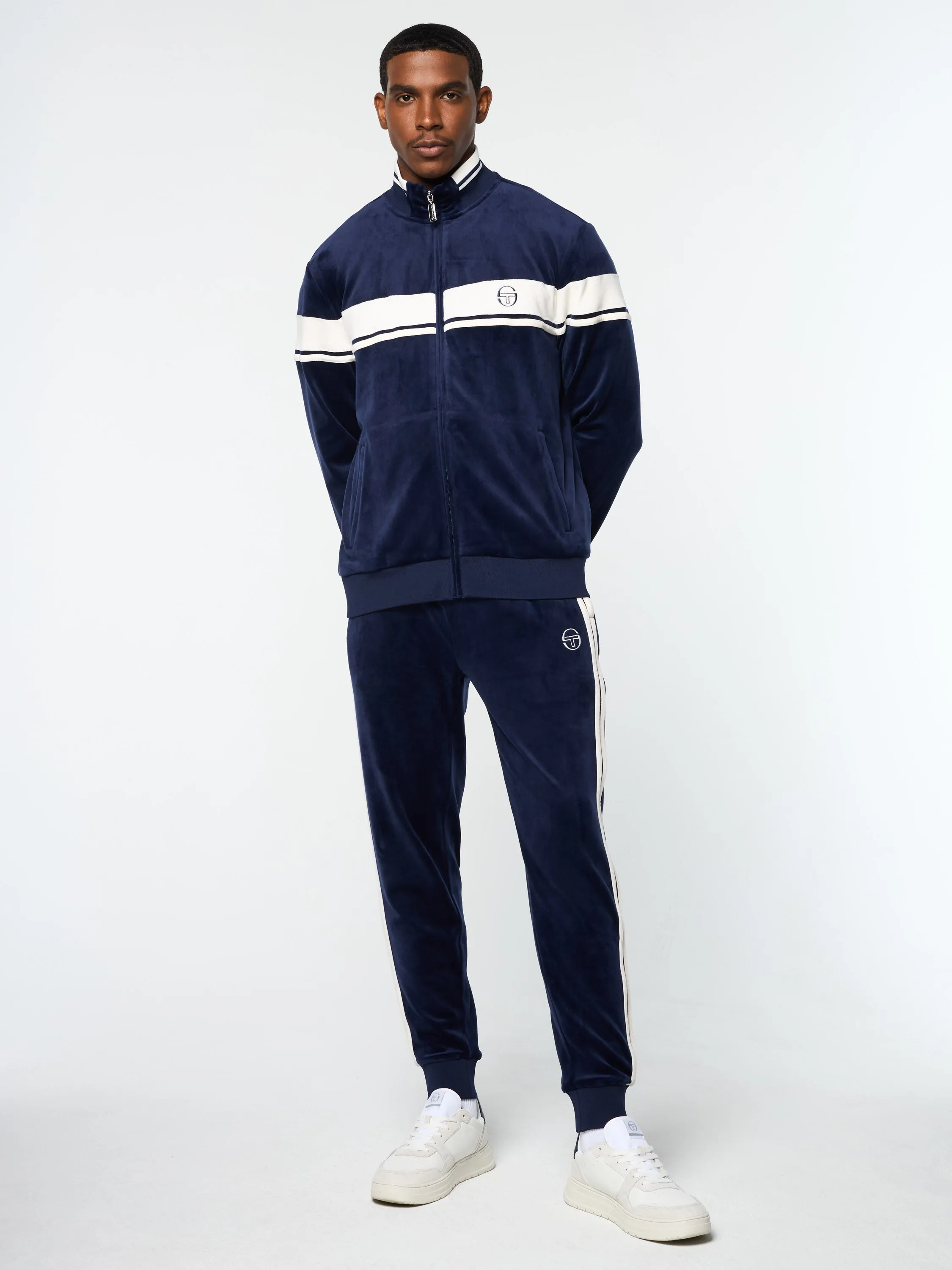 Damarindo Velour Track Jacket- Maritime Blue sold by Sergio Tacchini product image thumbnail 2