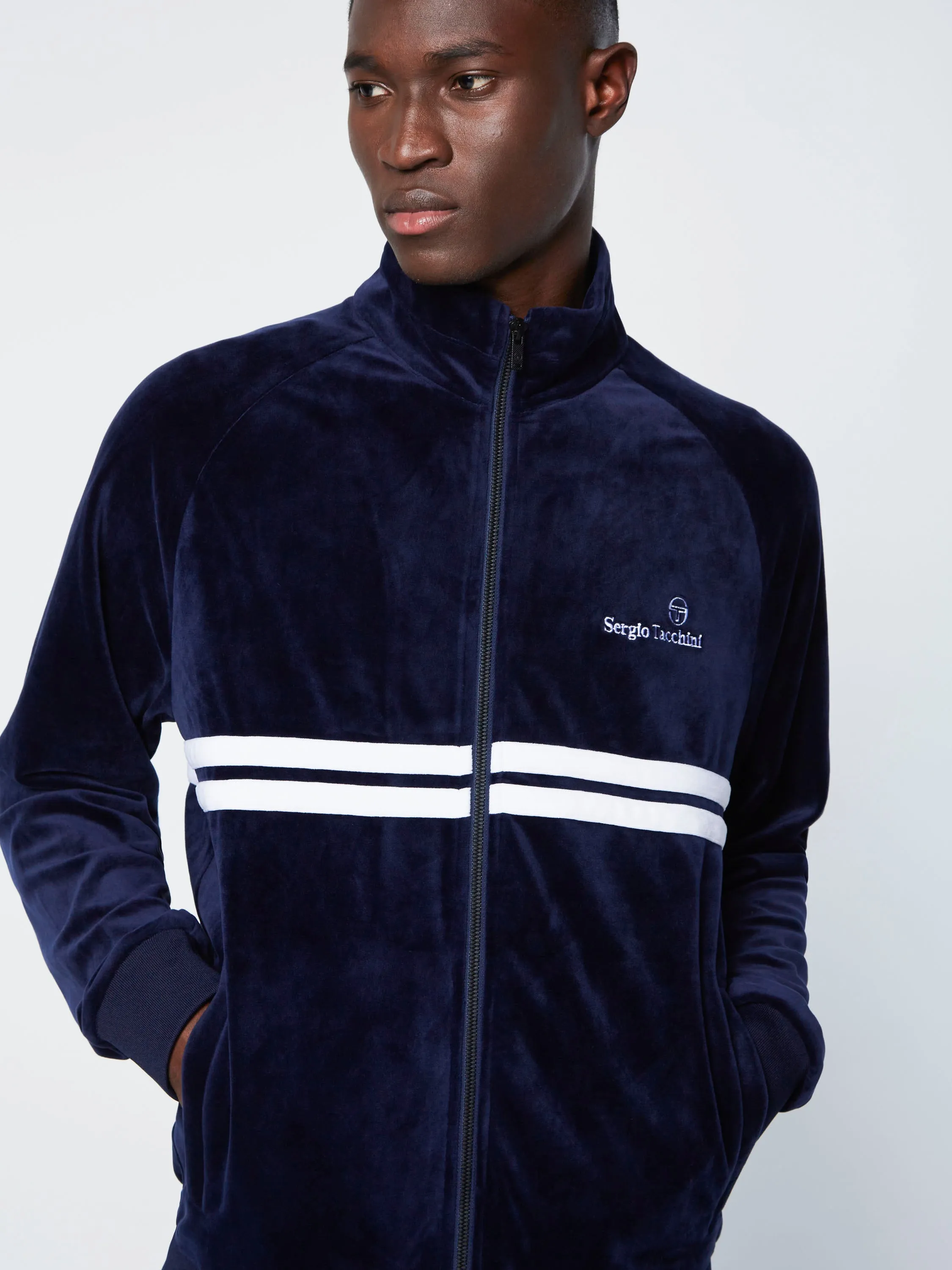 Dallas Velour Track Jacket-Maritime Blue sold by Sergio Tacchini product image thumbnail 2
