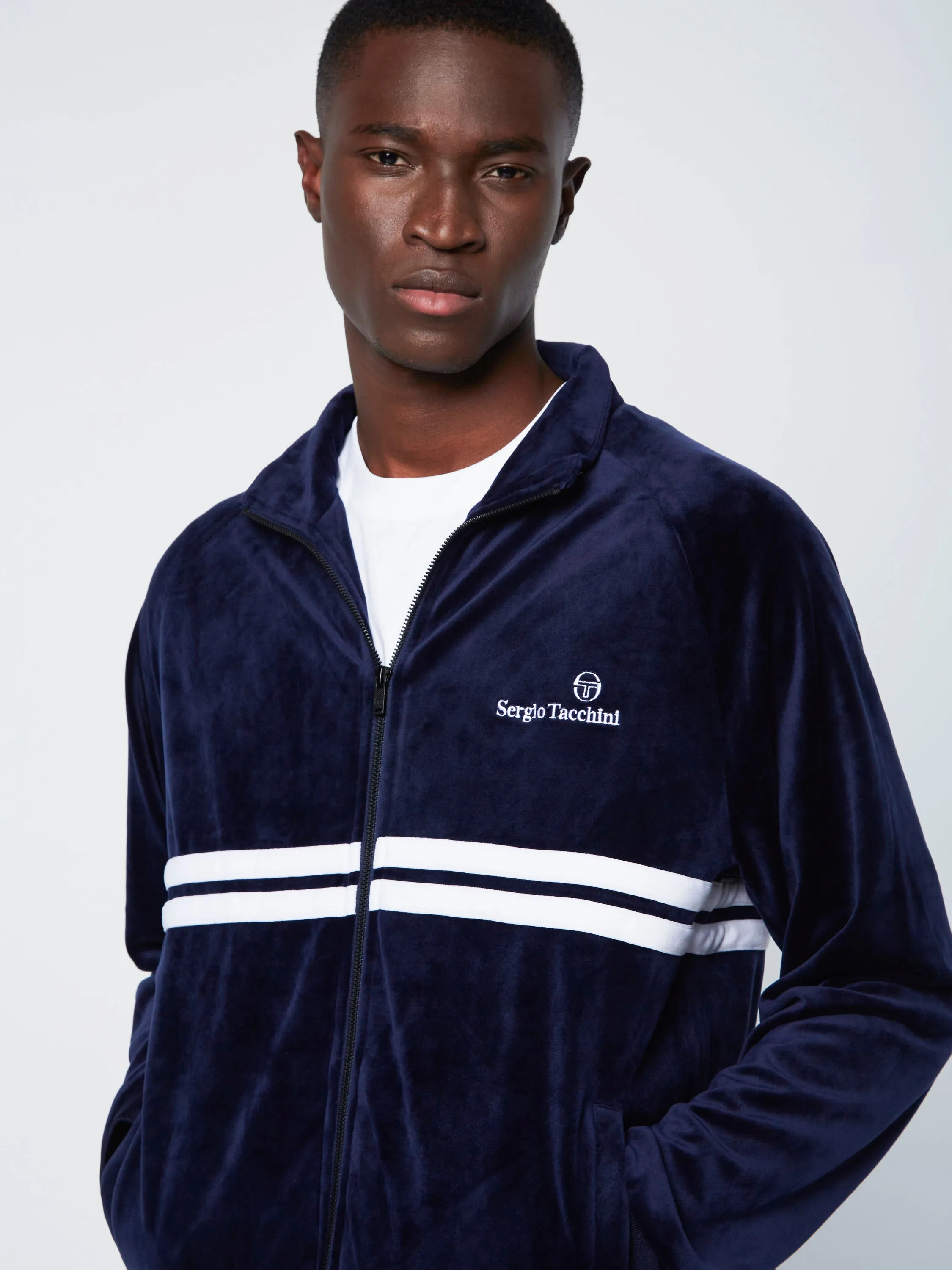Dallas Velour Track Jacket-Maritime Blue sold by Sergio Tacchini product image thumbnail 4