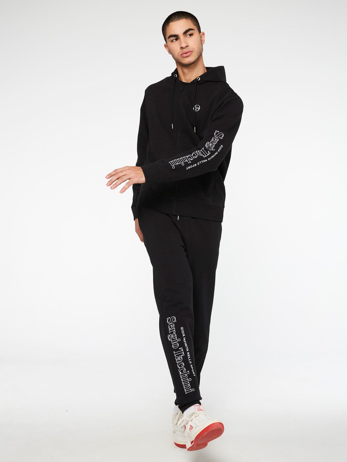 Serif Logo Zip-Up Hoodie-Black sold by Sergio Tacchini product image thumbnail 5