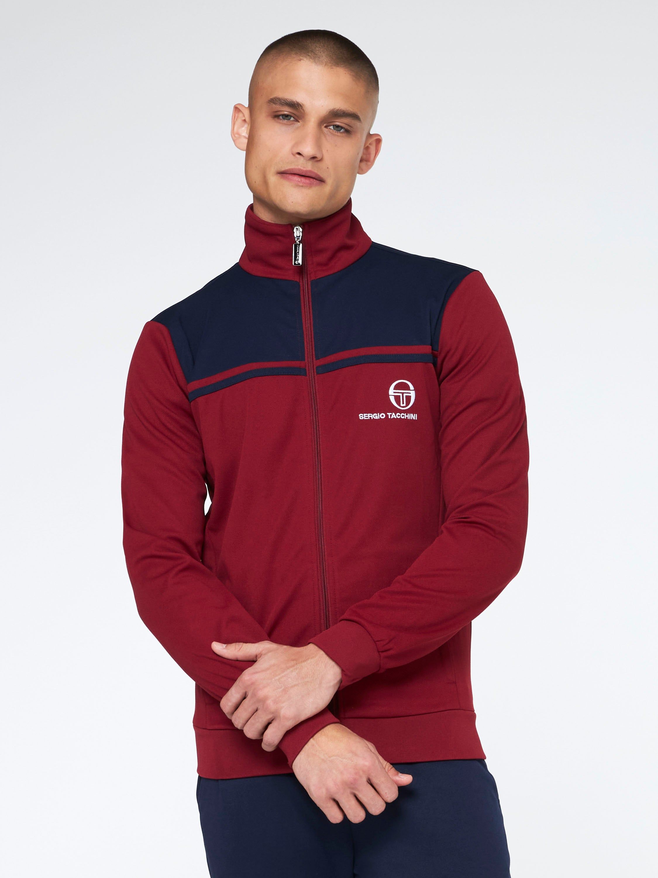 New Young Line Track Jacket Archivio-Merlot/ Maritime Blue sold by Sergio Tacchini