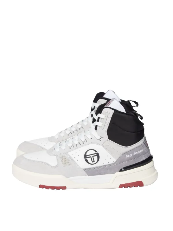 BB Court Hi Sneaker- White/ Tofu/ Quiet Grey sold by Sergio Tacchini