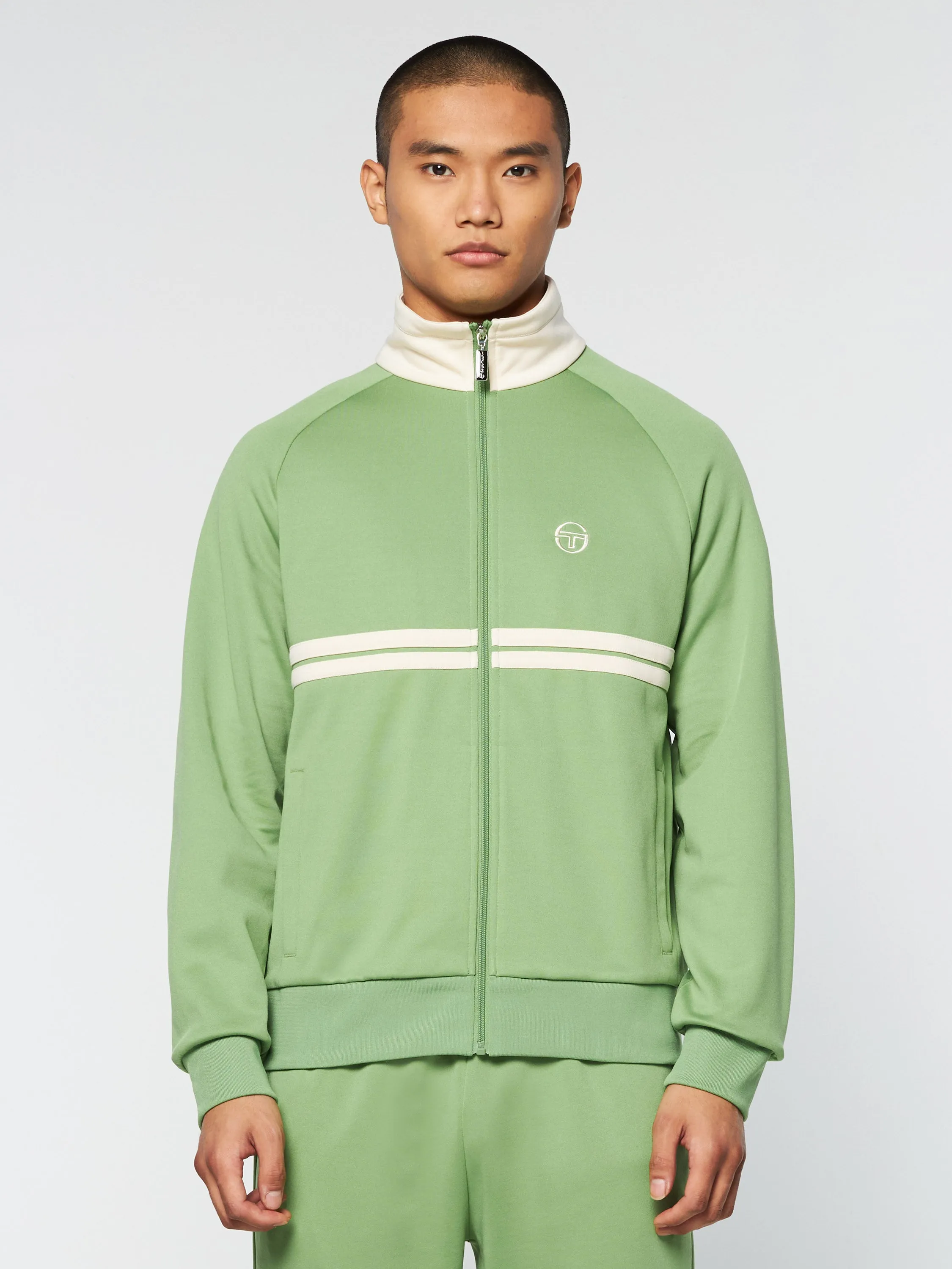 Dallas Track Jacket Archivio- Jade Green/ Pearl Ivory sold by Sergio Tacchini product image thumbnail 2