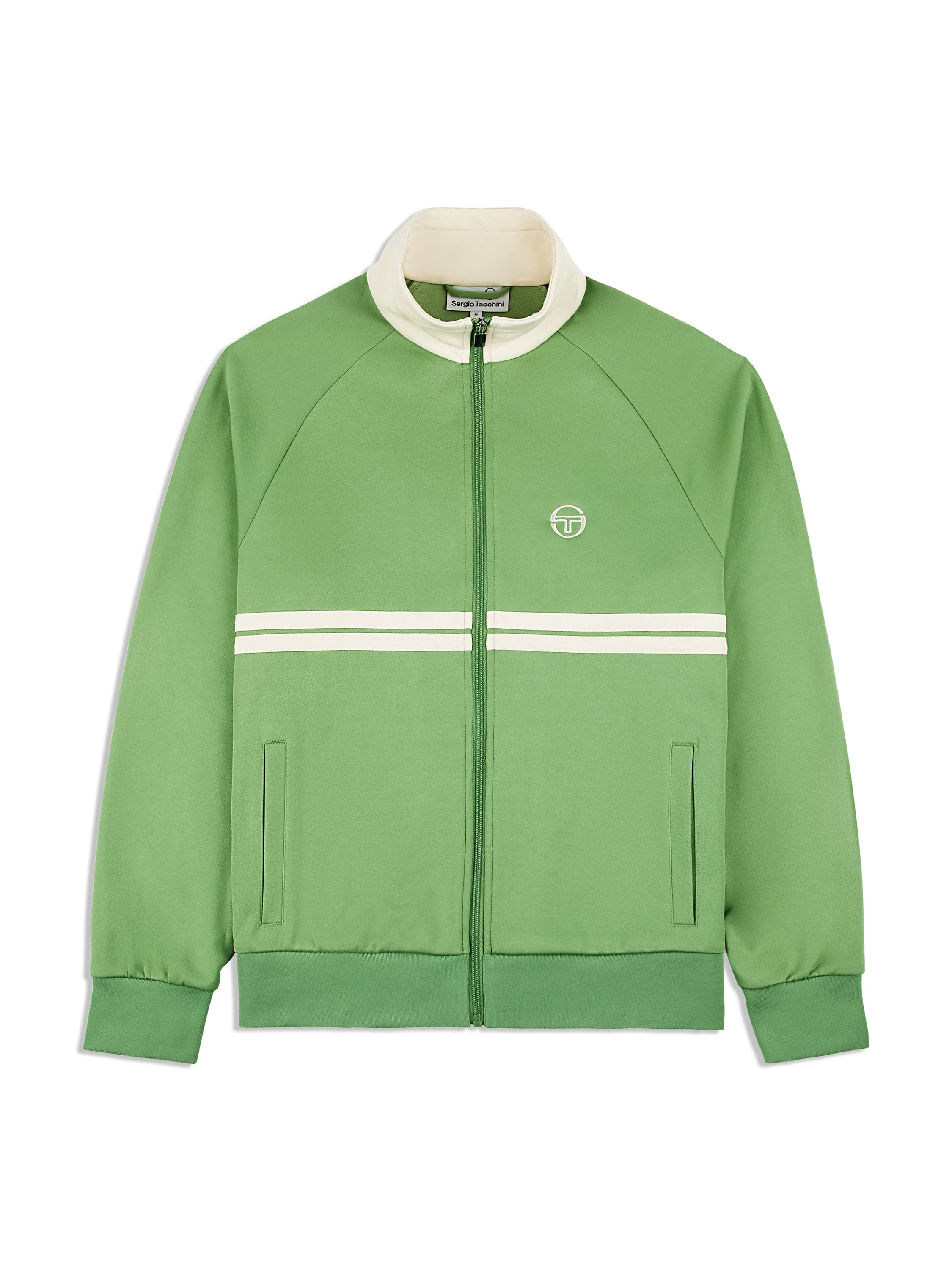 Dallas Track Jacket Archivio- Jade Green/ Pearl Ivory sold by Sergio Tacchini