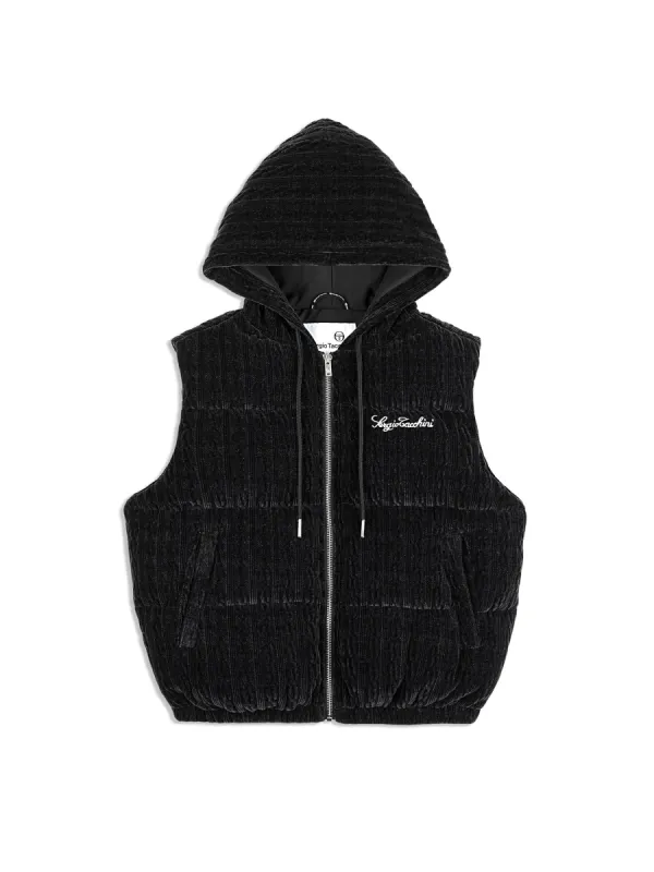 Catena Chenille Puffer Vest- Black Beauty sold by Sergio Tacchini