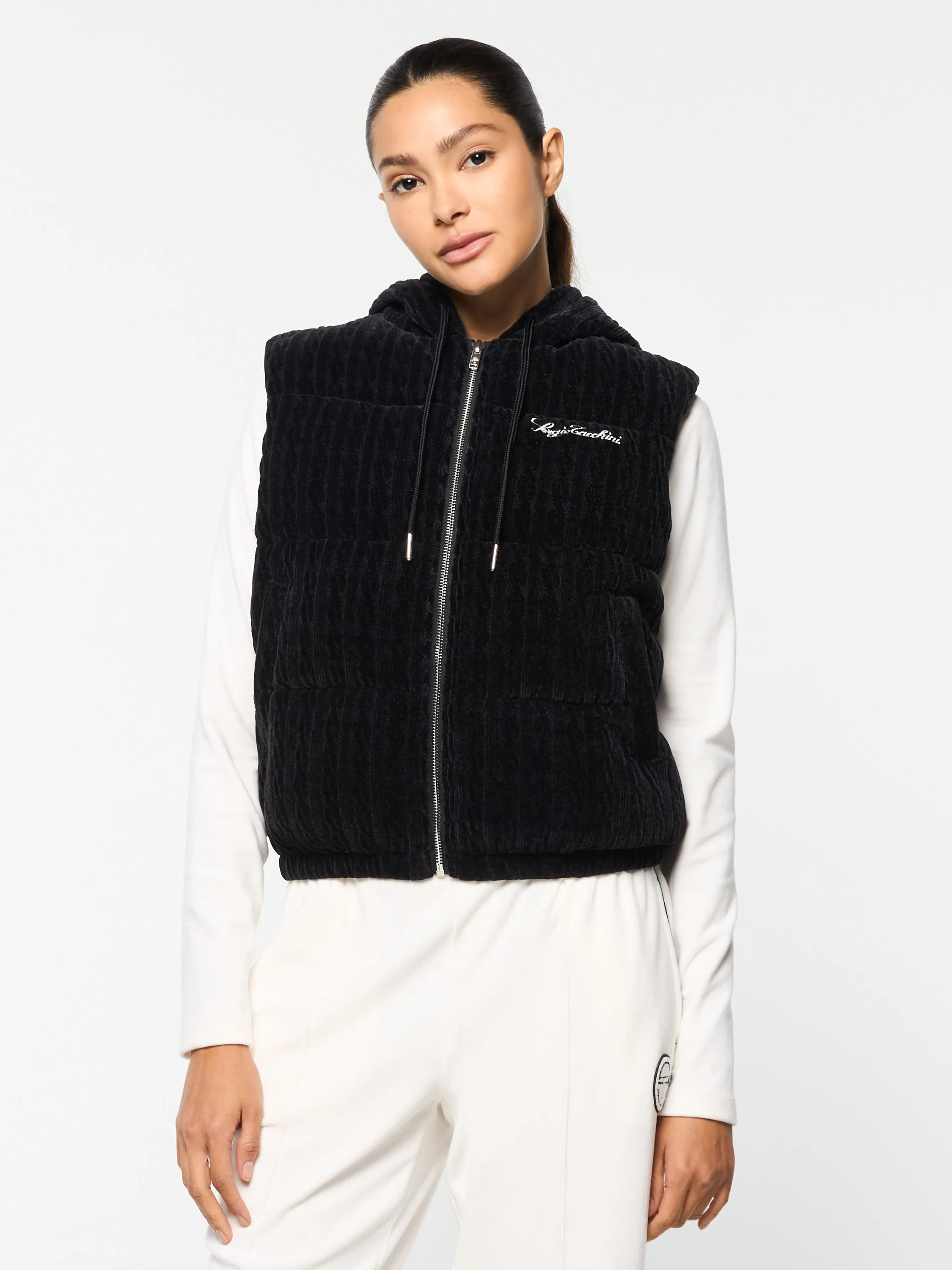 Catena Chenille Puffer Vest- Black Beauty sold by Sergio Tacchini product image thumbnail 5