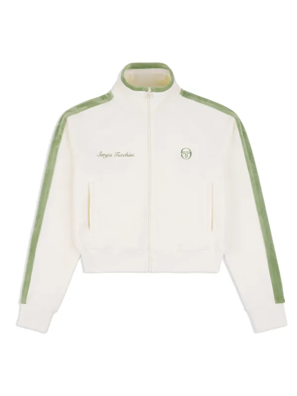 Miss Carlotta Velour Track Jacket- Gardenia sold by Sergio Tacchini