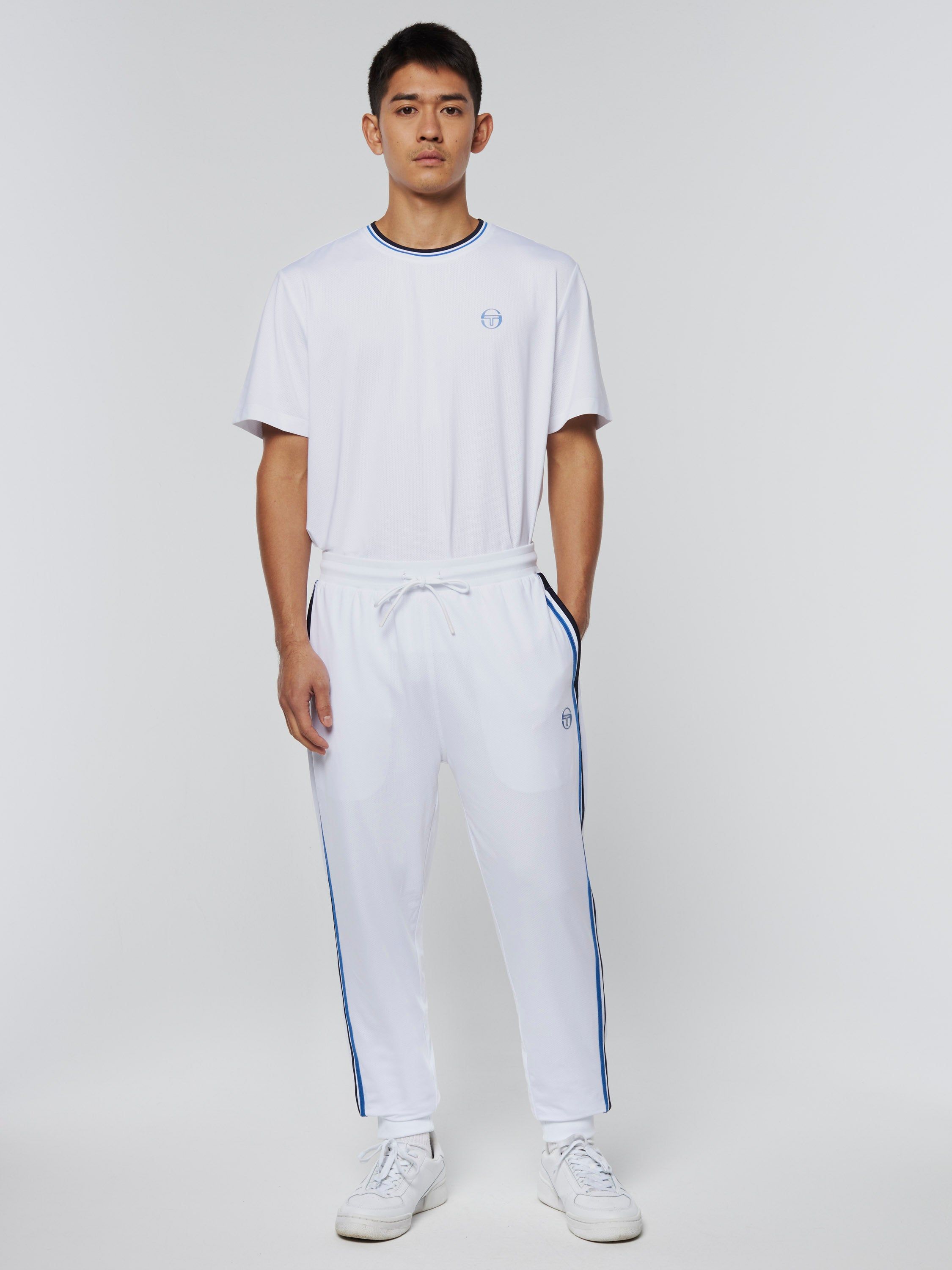 Mesh Damarindo Track Pant- White/ Maritime Blue sold by Sergio Tacchini product image thumbnail 2