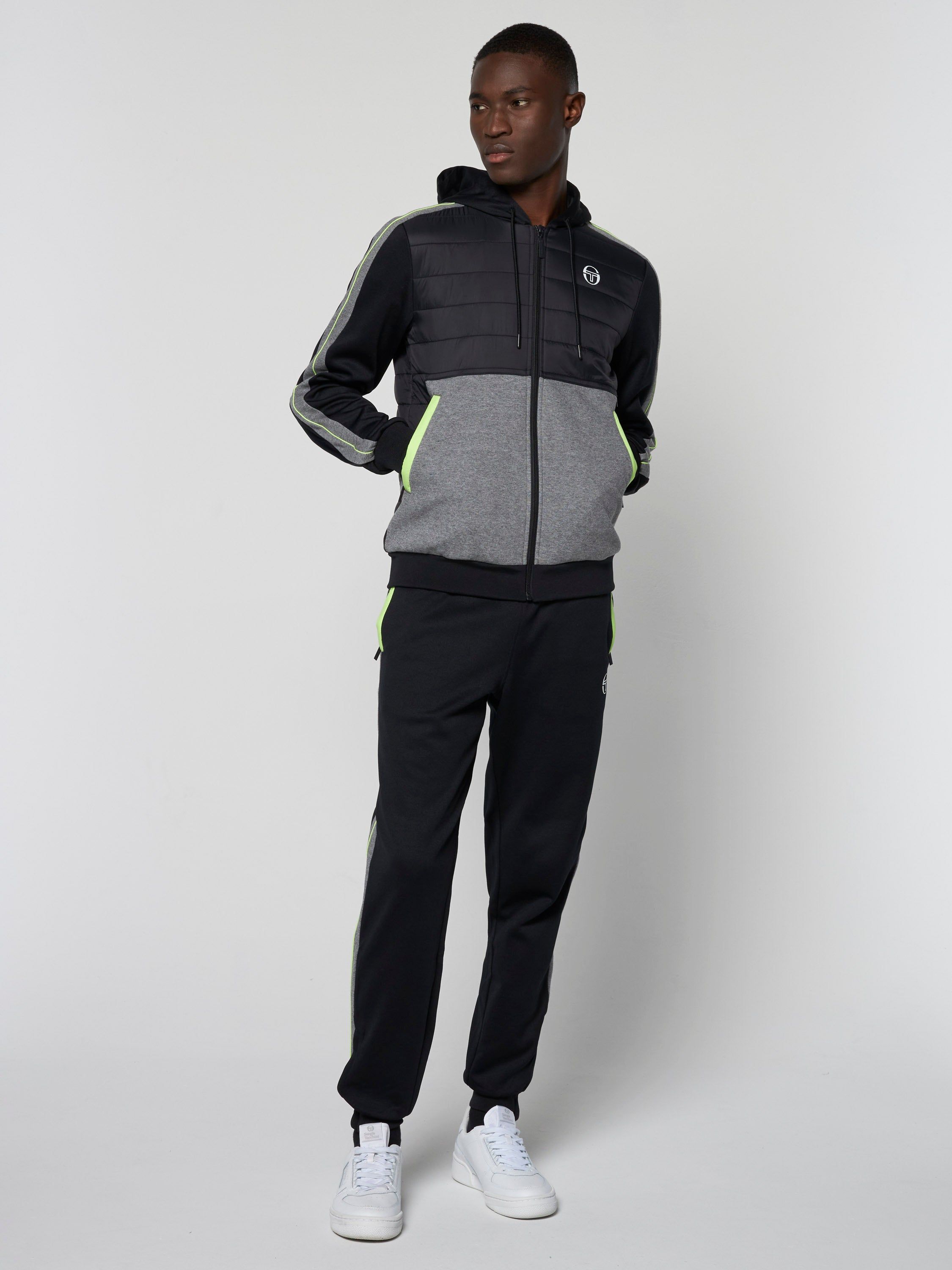 Innesto Tracksuit- Black/ Dark Grey Melange sold by Sergio Tacchini