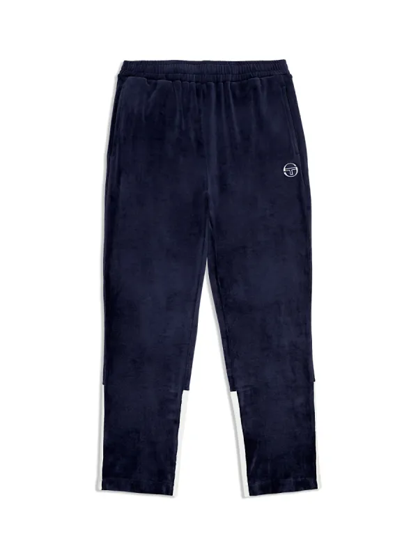 Foggia Velour Debossed Track Pant- Maritime Blue sold by Sergio Tacchini