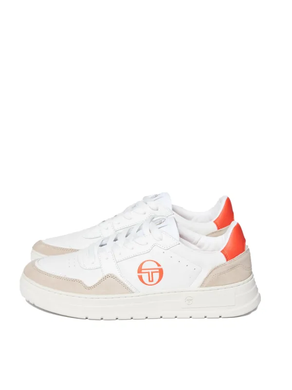 Court Classic MP Sneaker- White/ Tofu/ Ponciana Red sold by Sergio Tacchini