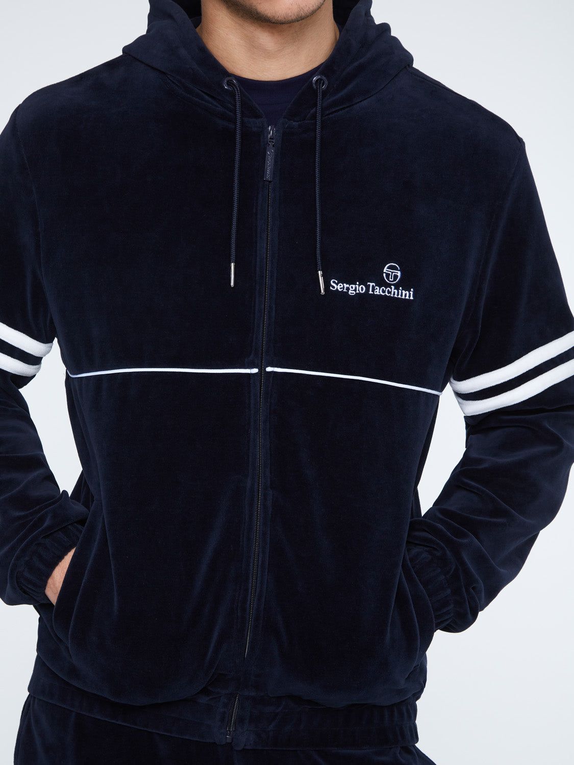 Scopeto Full-Zip Velour Hoodie-Night Sky sold by Sergio Tacchini product image thumbnail 6