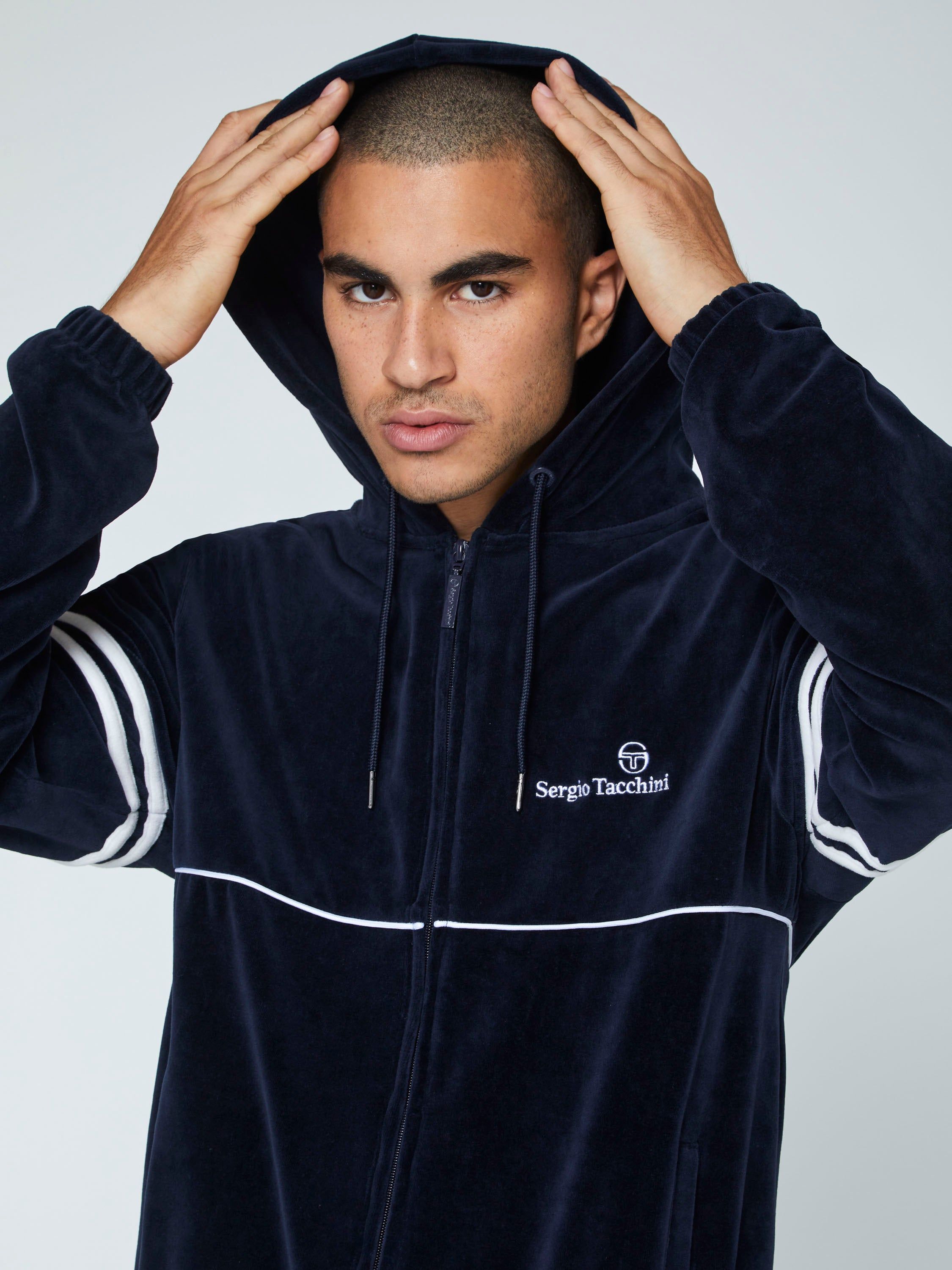 Scopeto Full-Zip Velour Hoodie-Night Sky sold by Sergio Tacchini product image thumbnail 2