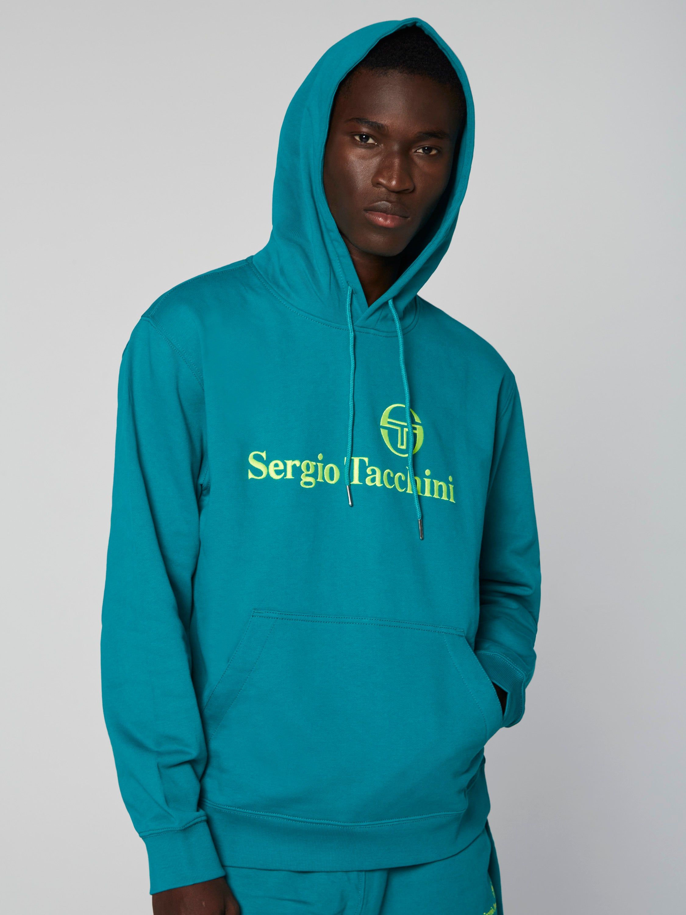 Heritage Logo Hoodie- Blue Grass sold by Sergio Tacchini product image thumbnail 2