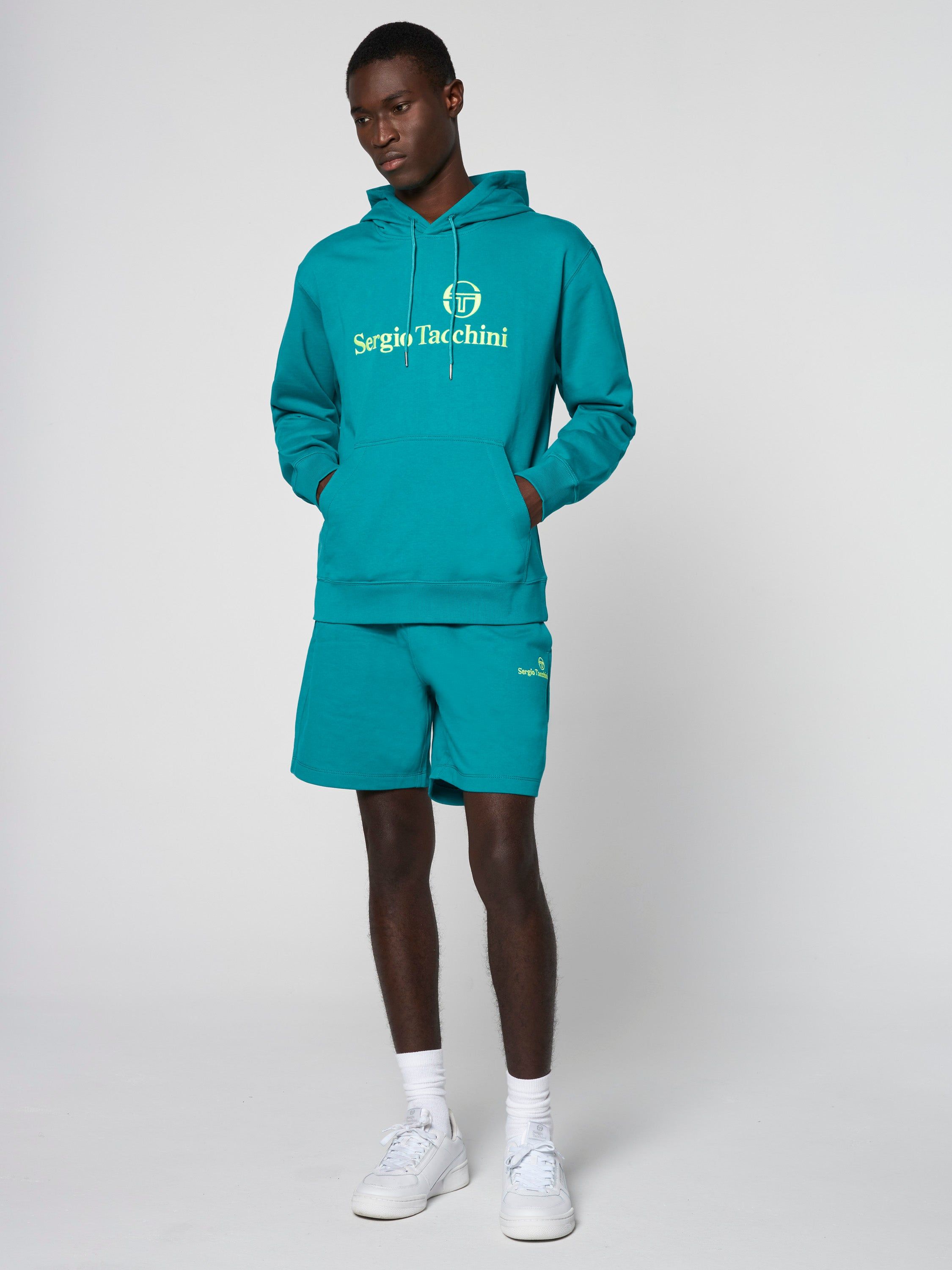 Heritage Logo Hoodie- Blue Grass sold by Sergio Tacchini product image thumbnail 3